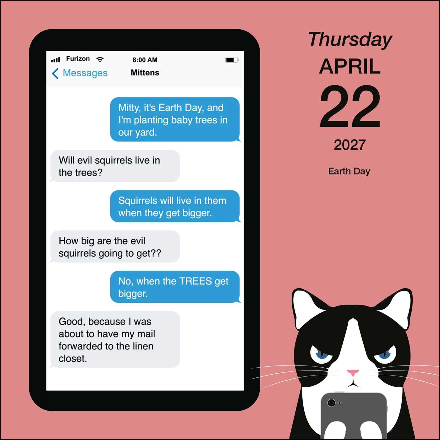 Texts from Mittens the Cat 2027 Day-to-Day Calendar