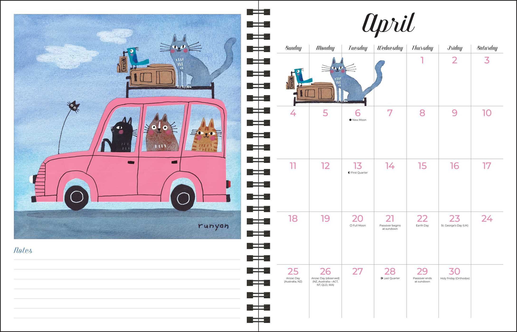 Feline 2027 Monthly/Weekly Planner Calendar