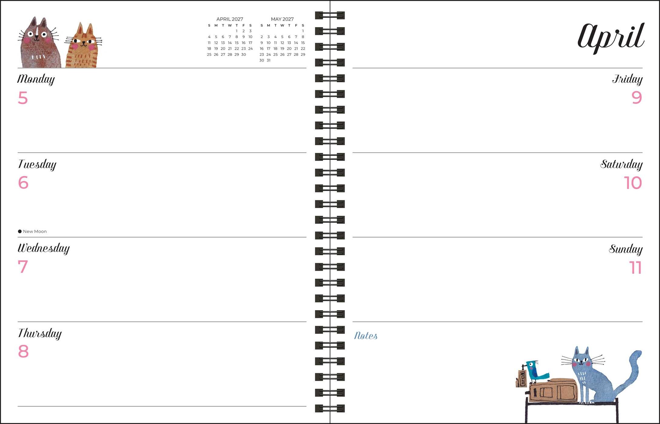 Feline 2027 Monthly/Weekly Planner Calendar