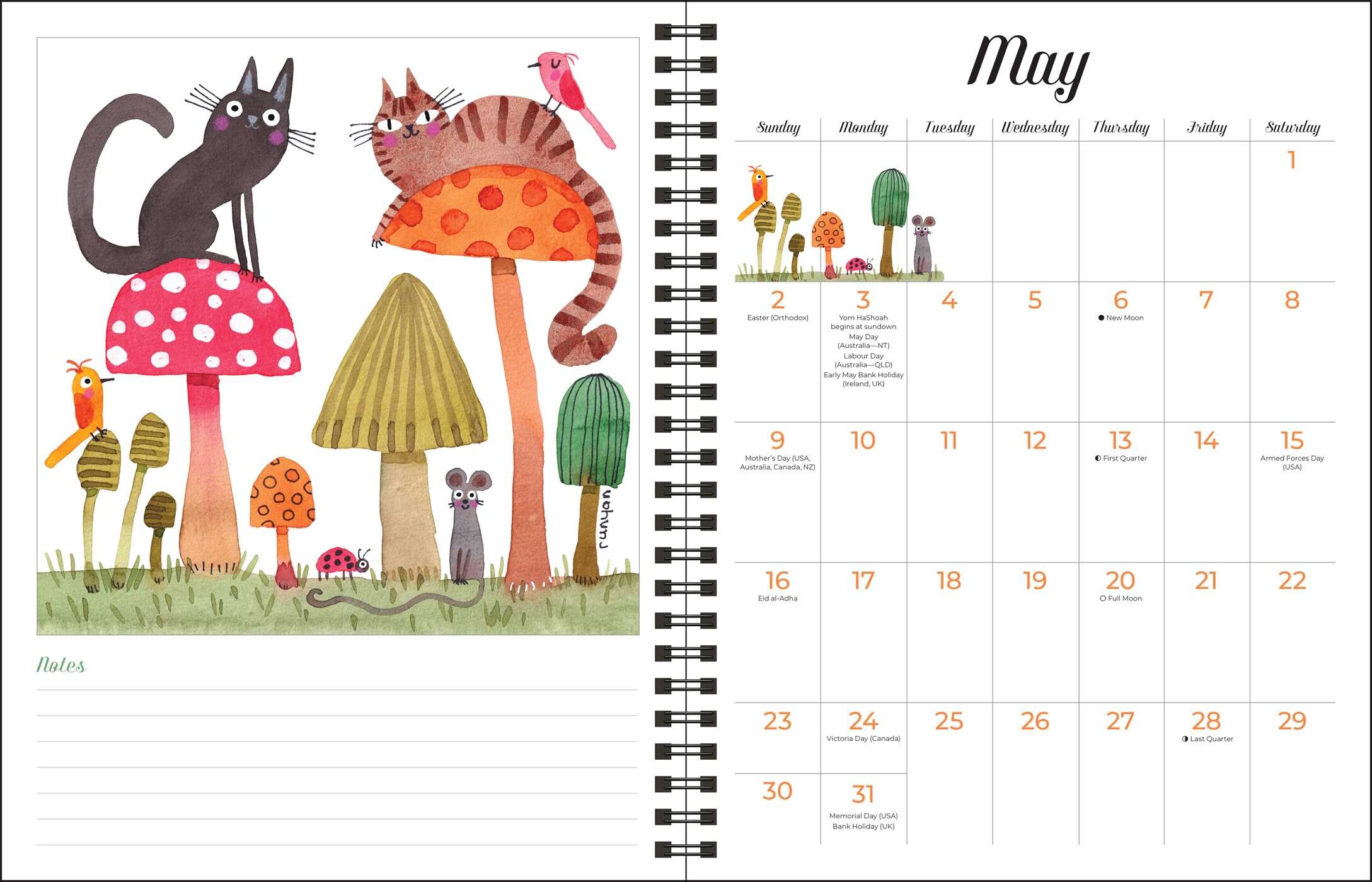 Feline 2027 Monthly/Weekly Planner Calendar