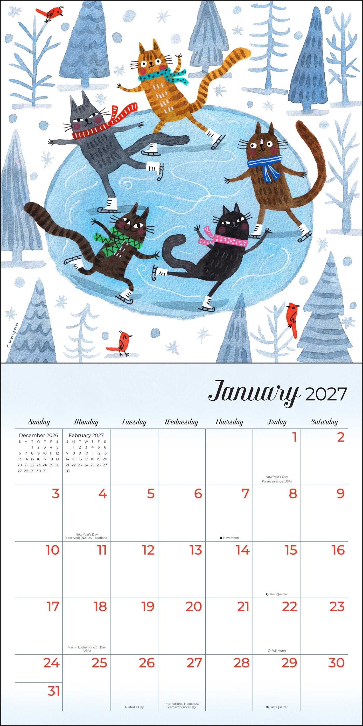 Feline 2027 Wall Calendar