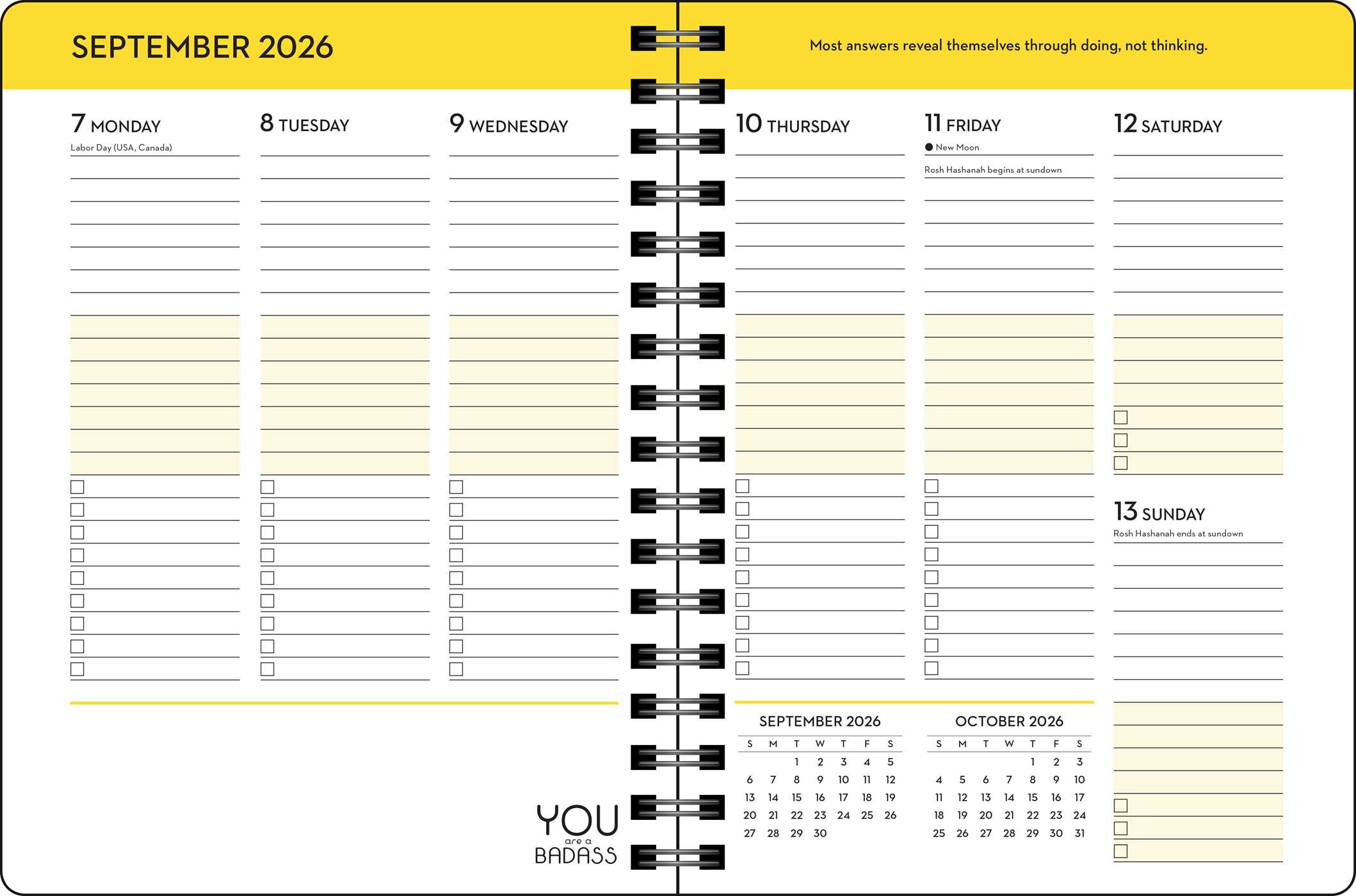 You Are a Badass Deluxe Organizer 17-Month 2026-2027 Weekly/Monthly Planner