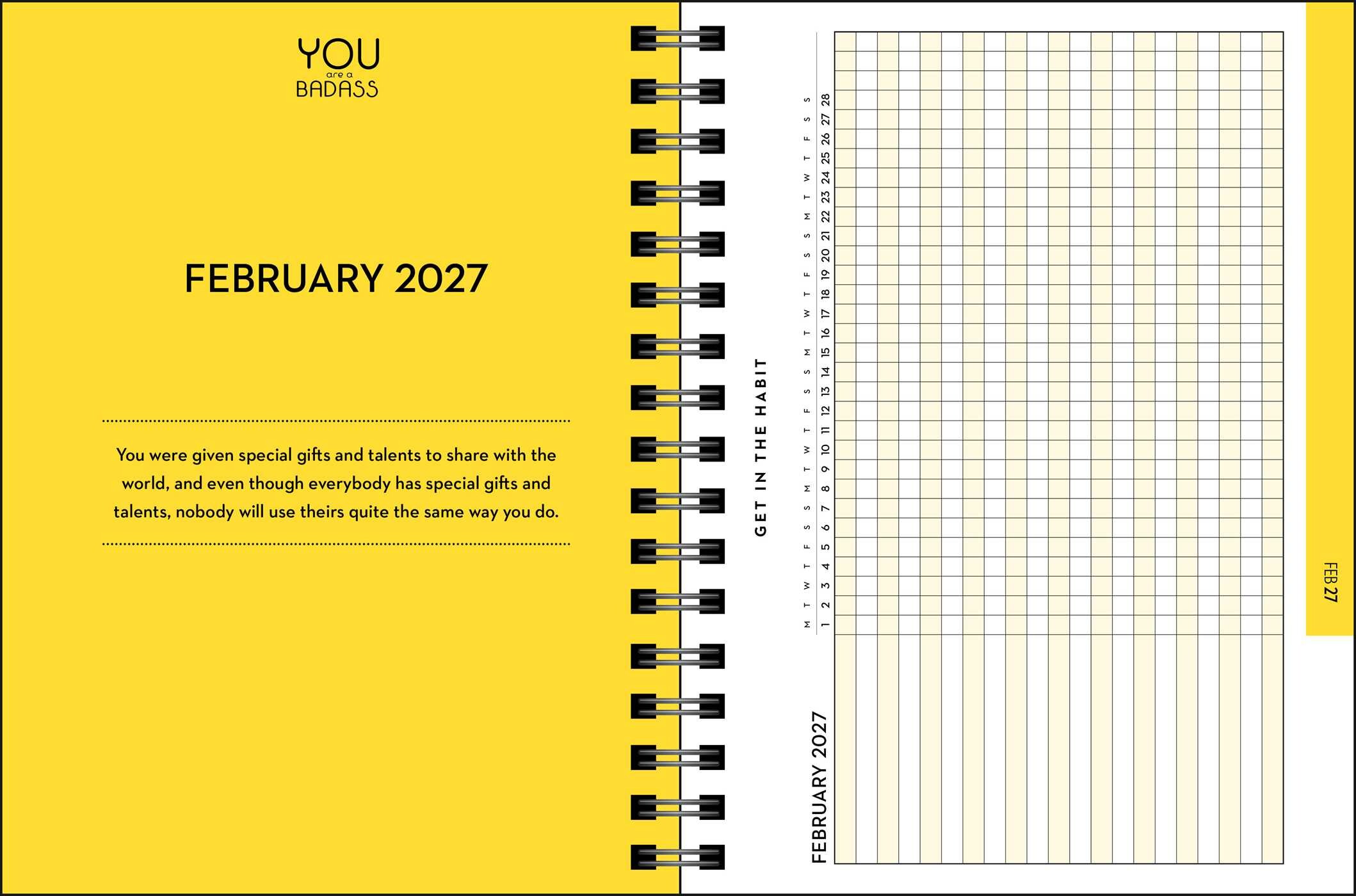 You Are a Badass Deluxe Organizer 17-Month 2026-2027 Weekly/Monthly Planner