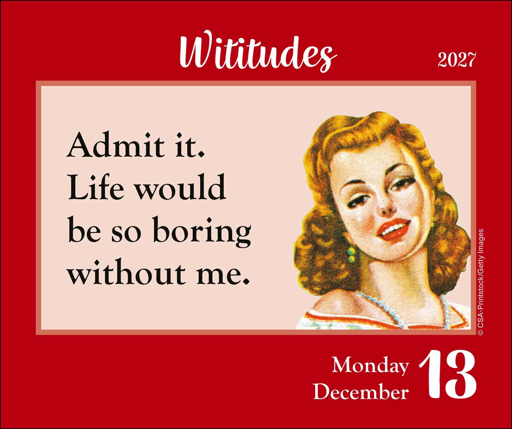 Wititudes 2027 Day-to-Day Calendar