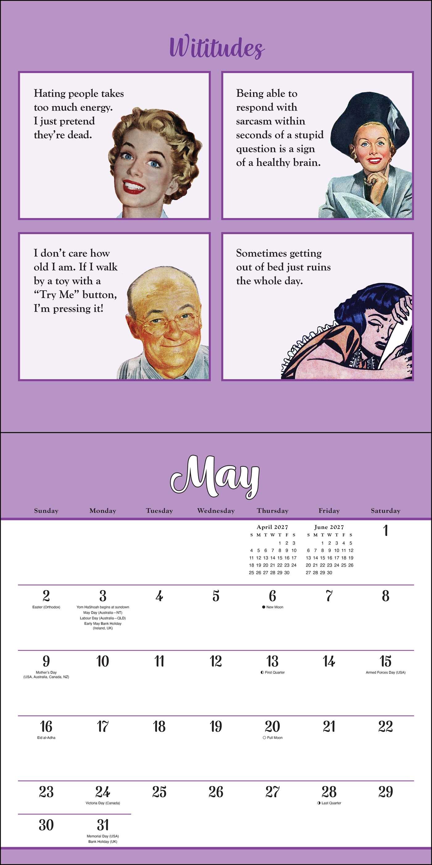 Wititudes 2027 Wall Calendar