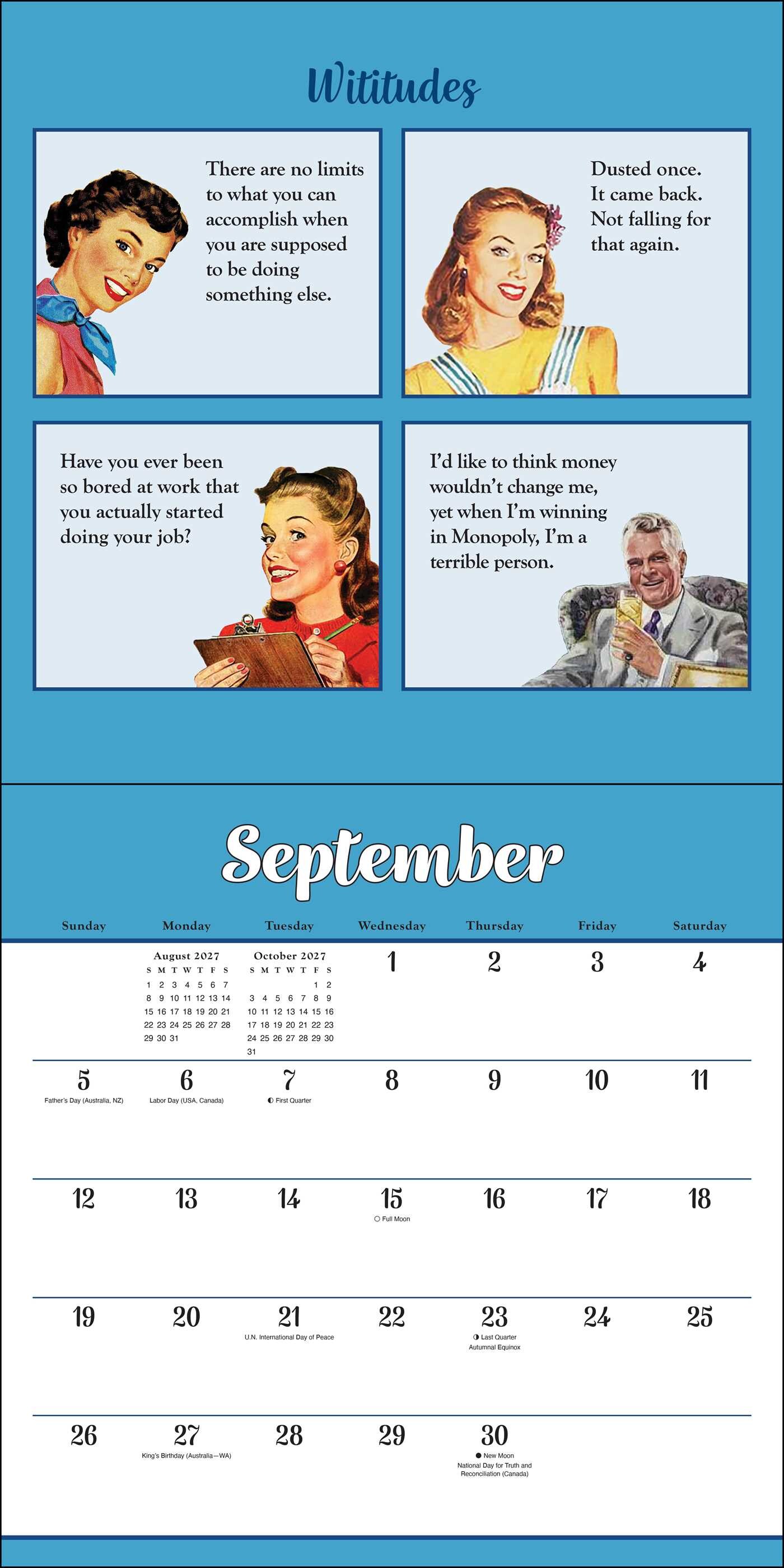 Wititudes 2027 Wall Calendar