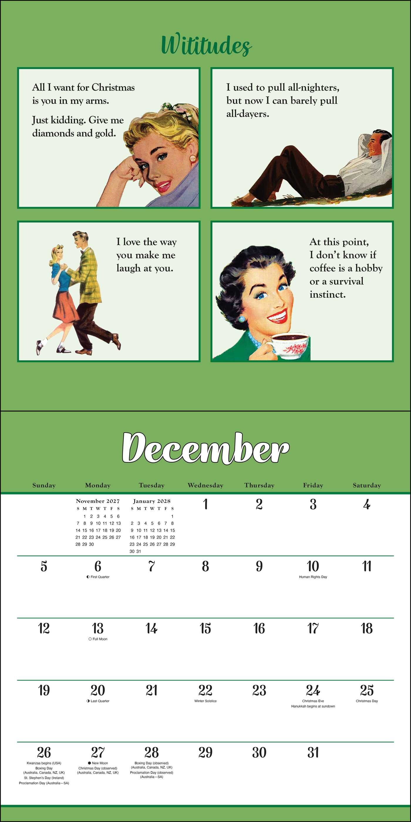 Wititudes 2027 Wall Calendar