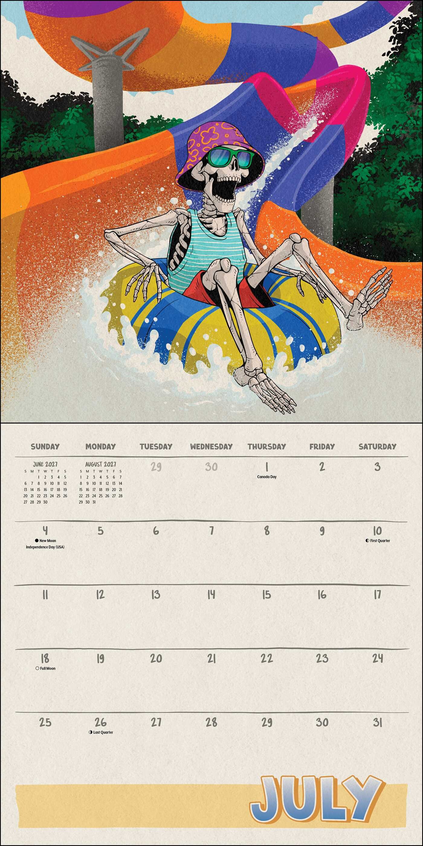 Death Takes a Holiday 2027 Wall Calendar