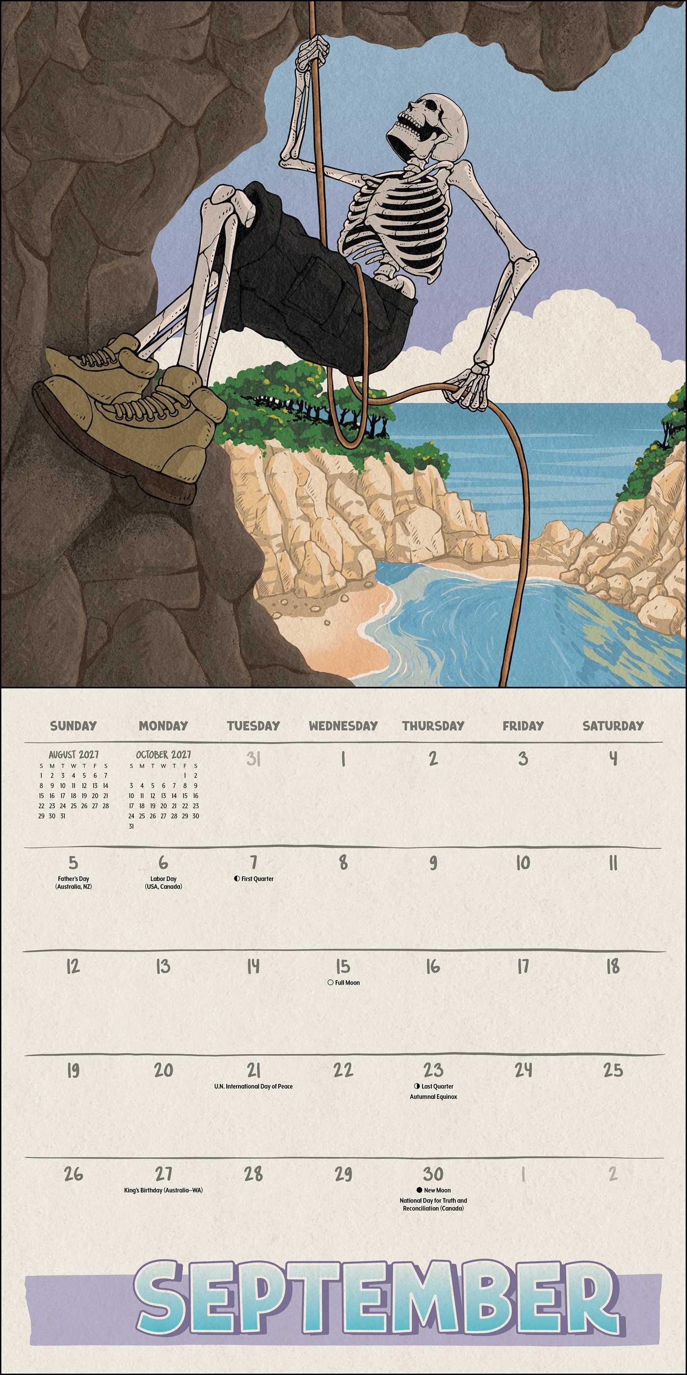 Death Takes a Holiday 2027 Wall Calendar