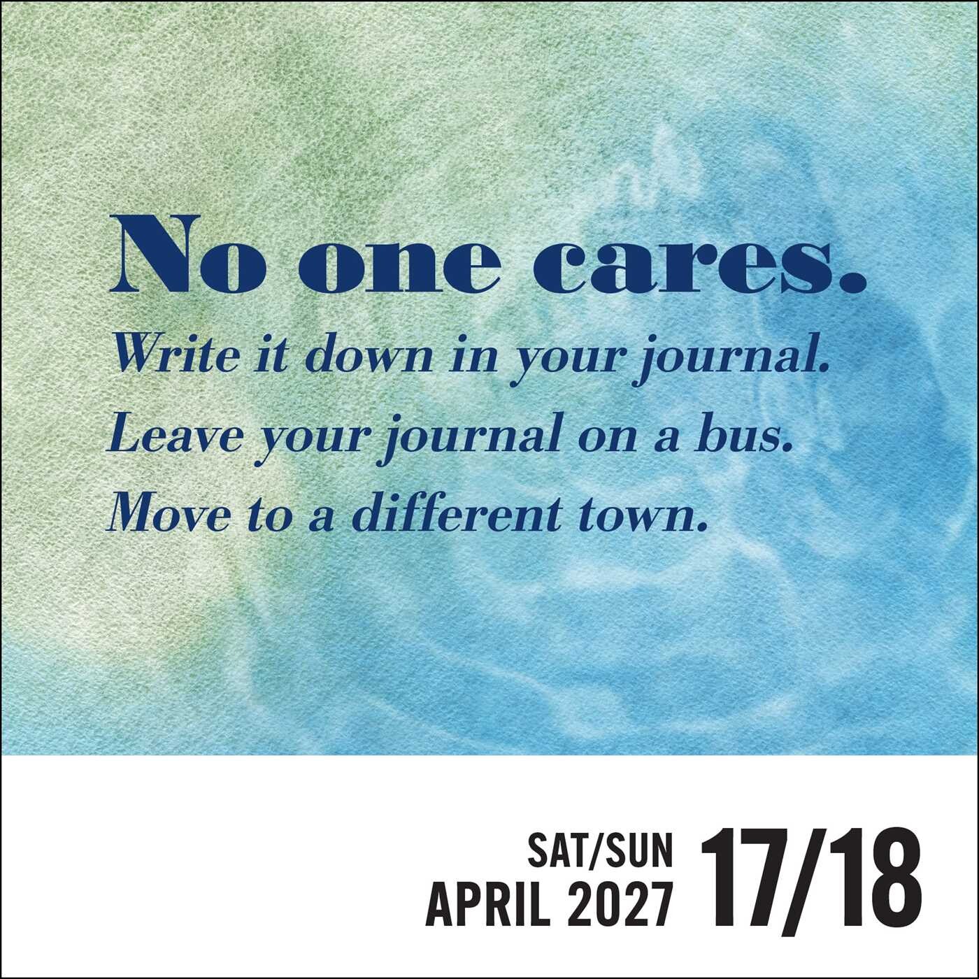 Unspirational 2027 Day-to-Day Calendar