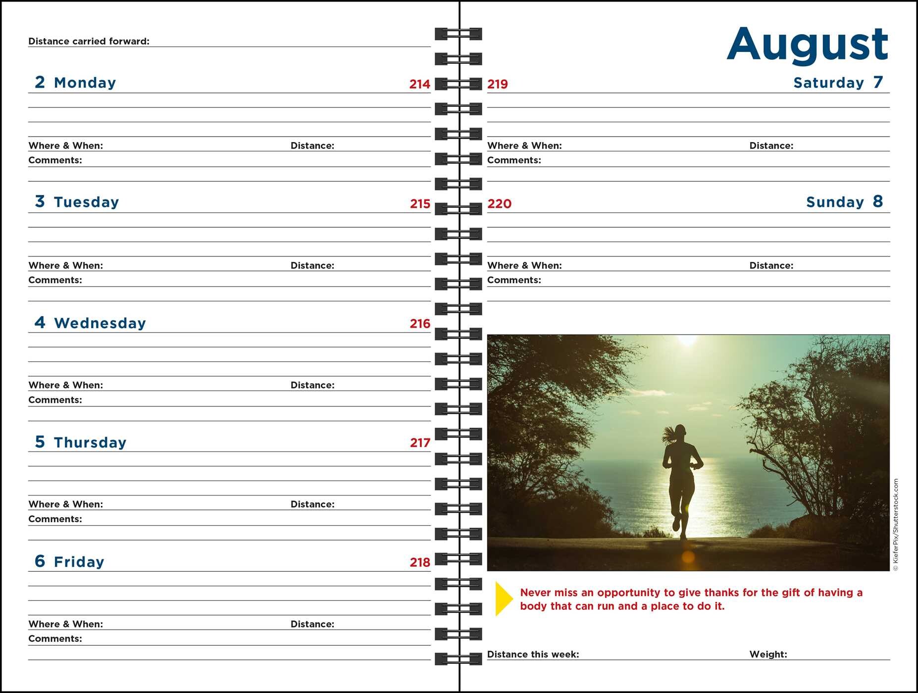 Complete Runner's Day-by-Day Log 2027 Planner Calendar