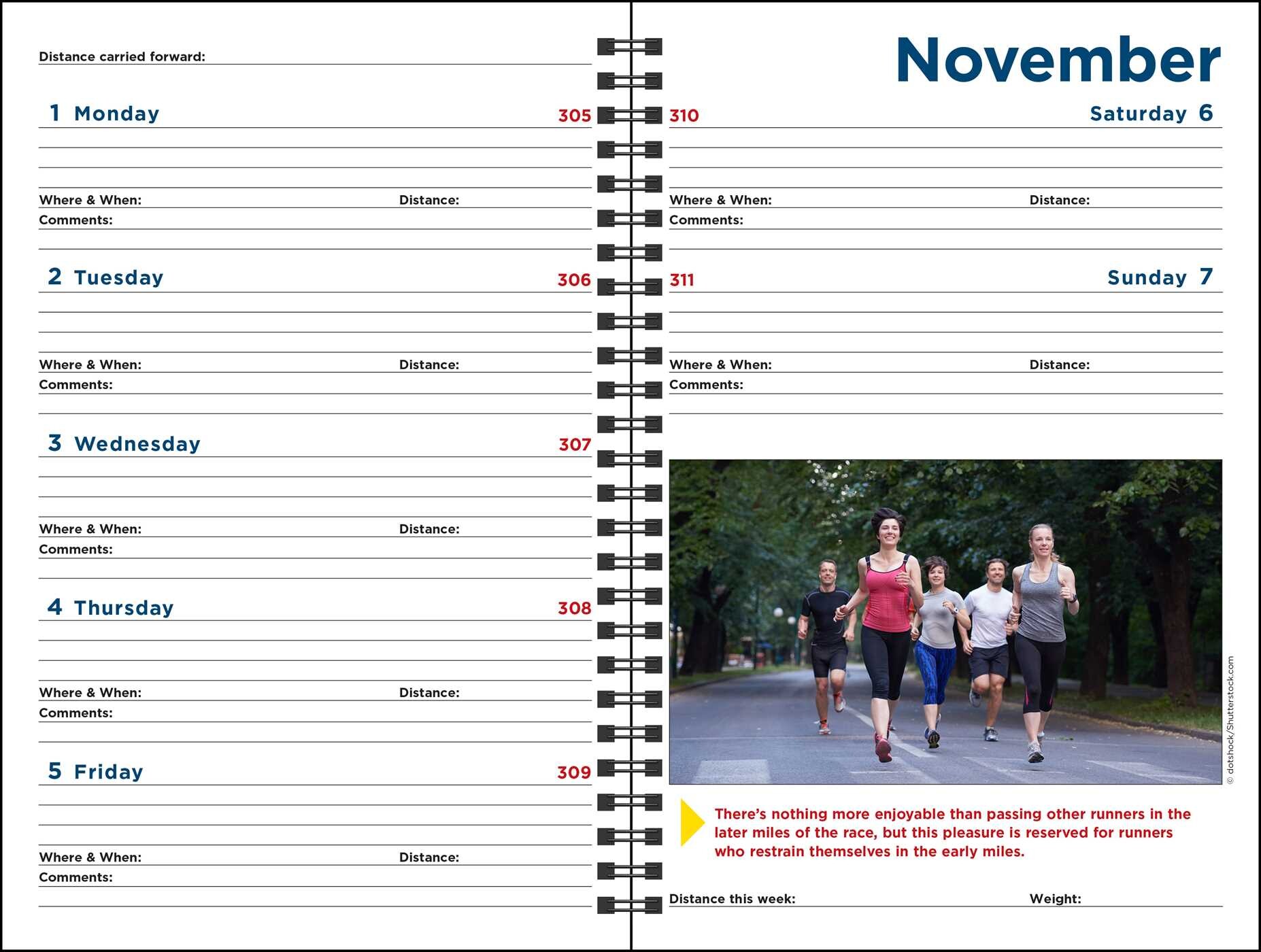 Complete Runner's Day-by-Day Log 2027 Planner Calendar