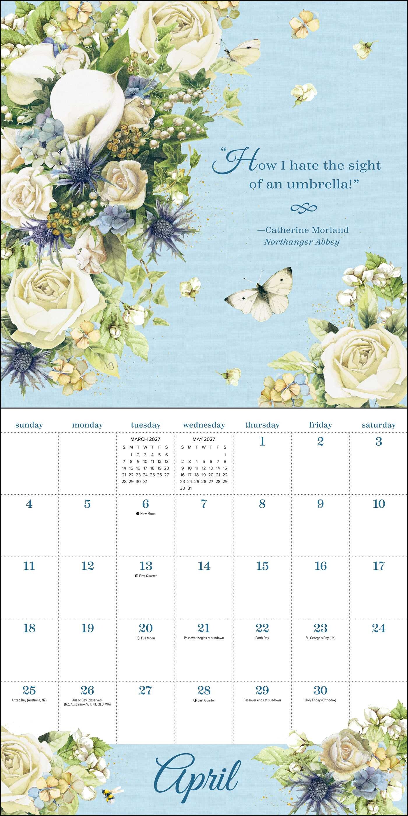 Quotable Jane Austen 2027 Wall Calendar