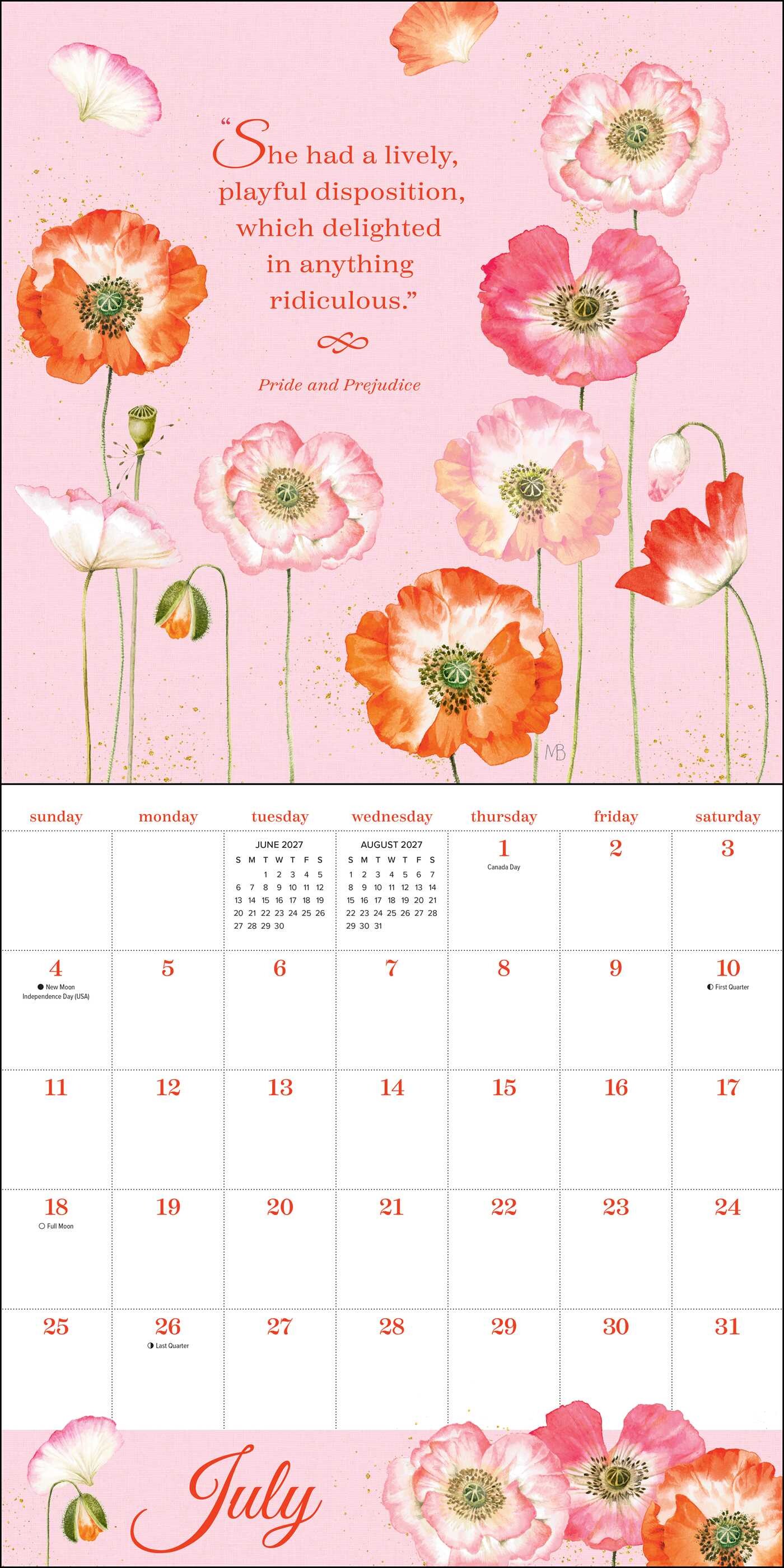 Quotable Jane Austen 2027 Wall Calendar