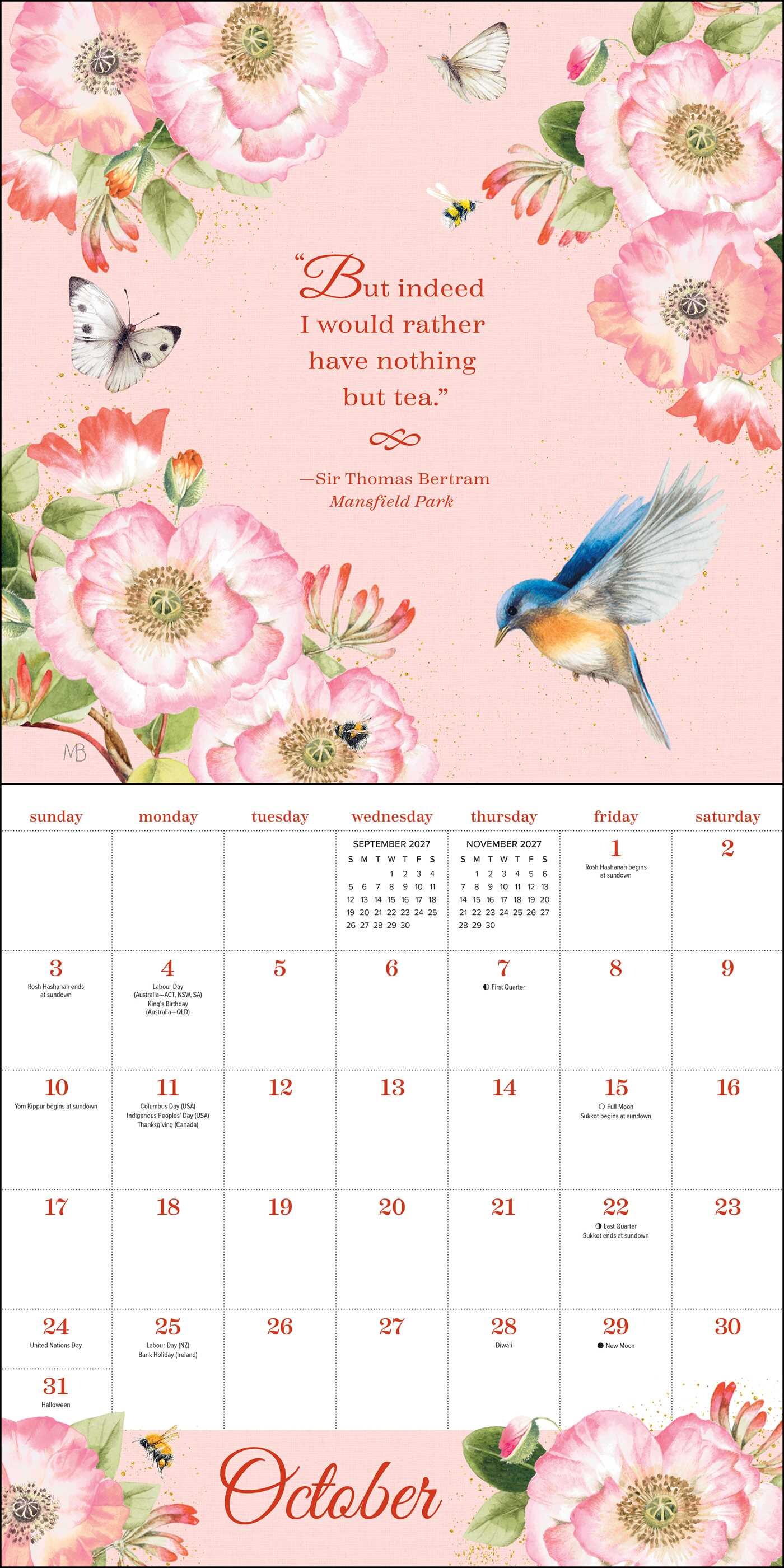 Quotable Jane Austen 2027 Wall Calendar