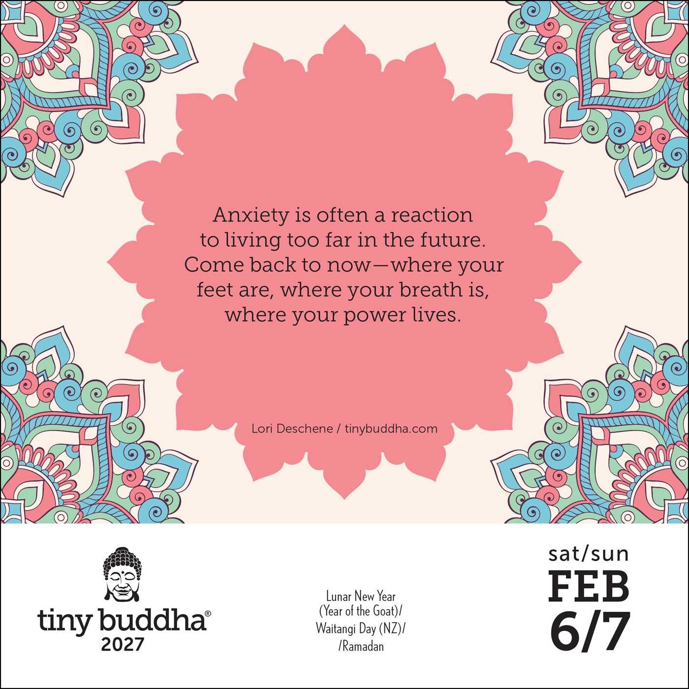 Tiny Buddha 2027 Day-to-Day Calendar