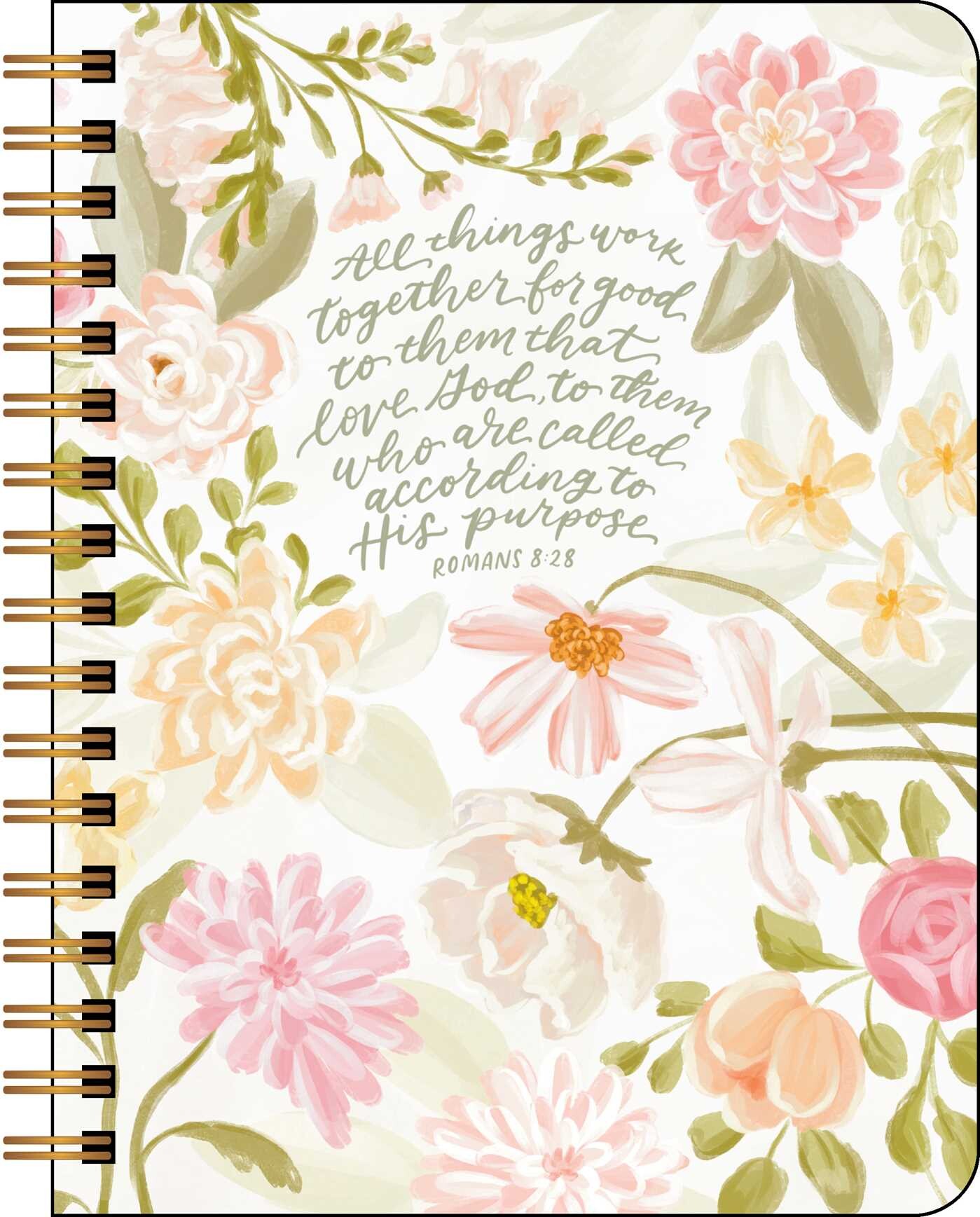Scriptures and Florals 2027 Monthly/Weekly Planner Calendar