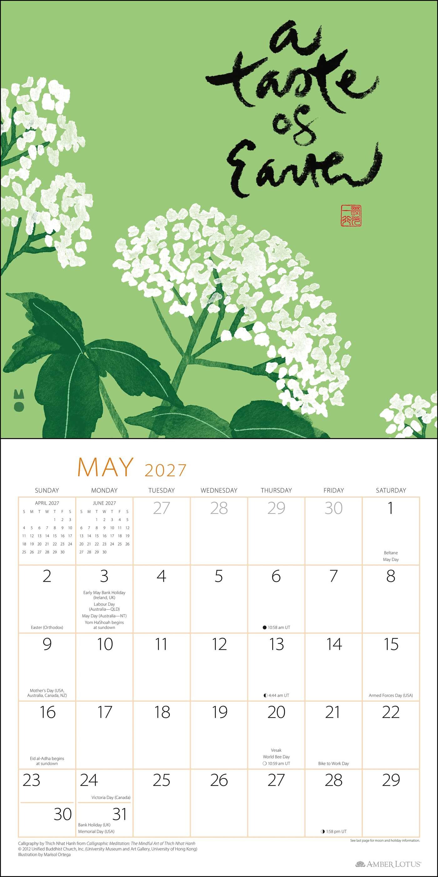 Thich Nhat Hanh 2027 Wall Calendar