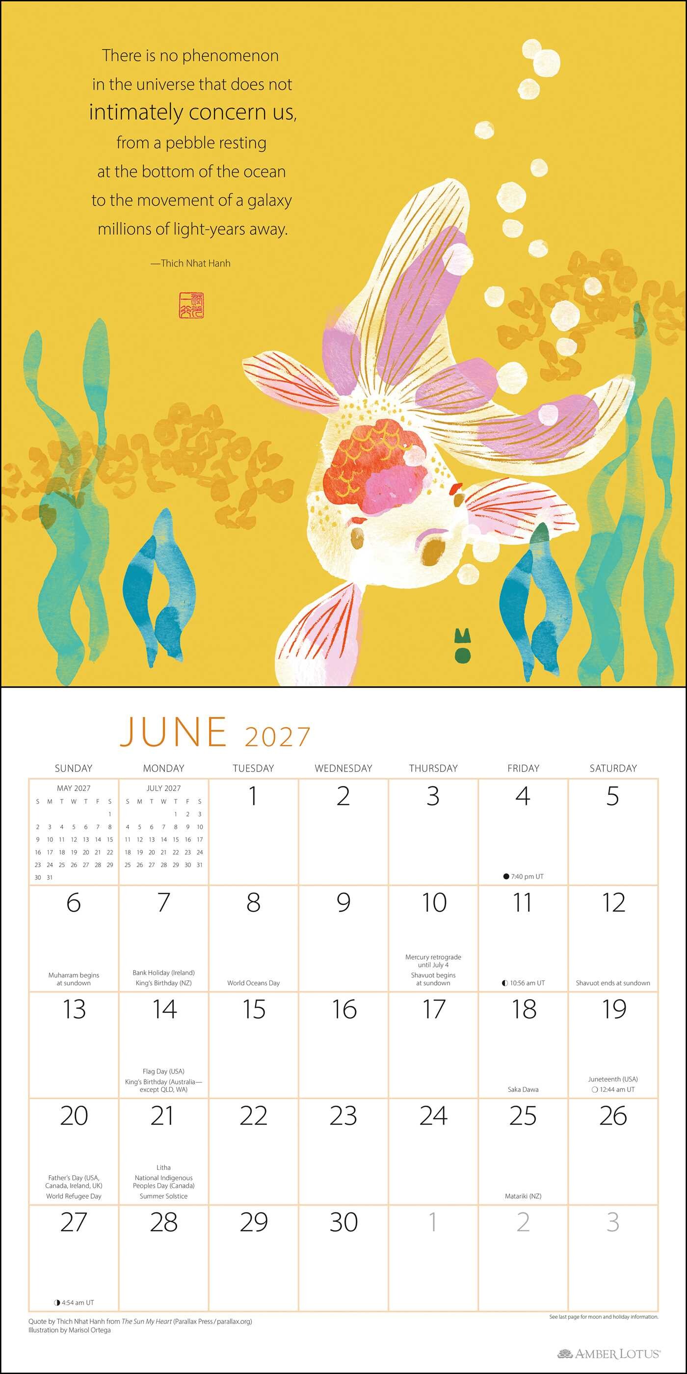 Thich Nhat Hanh 2027 Wall Calendar