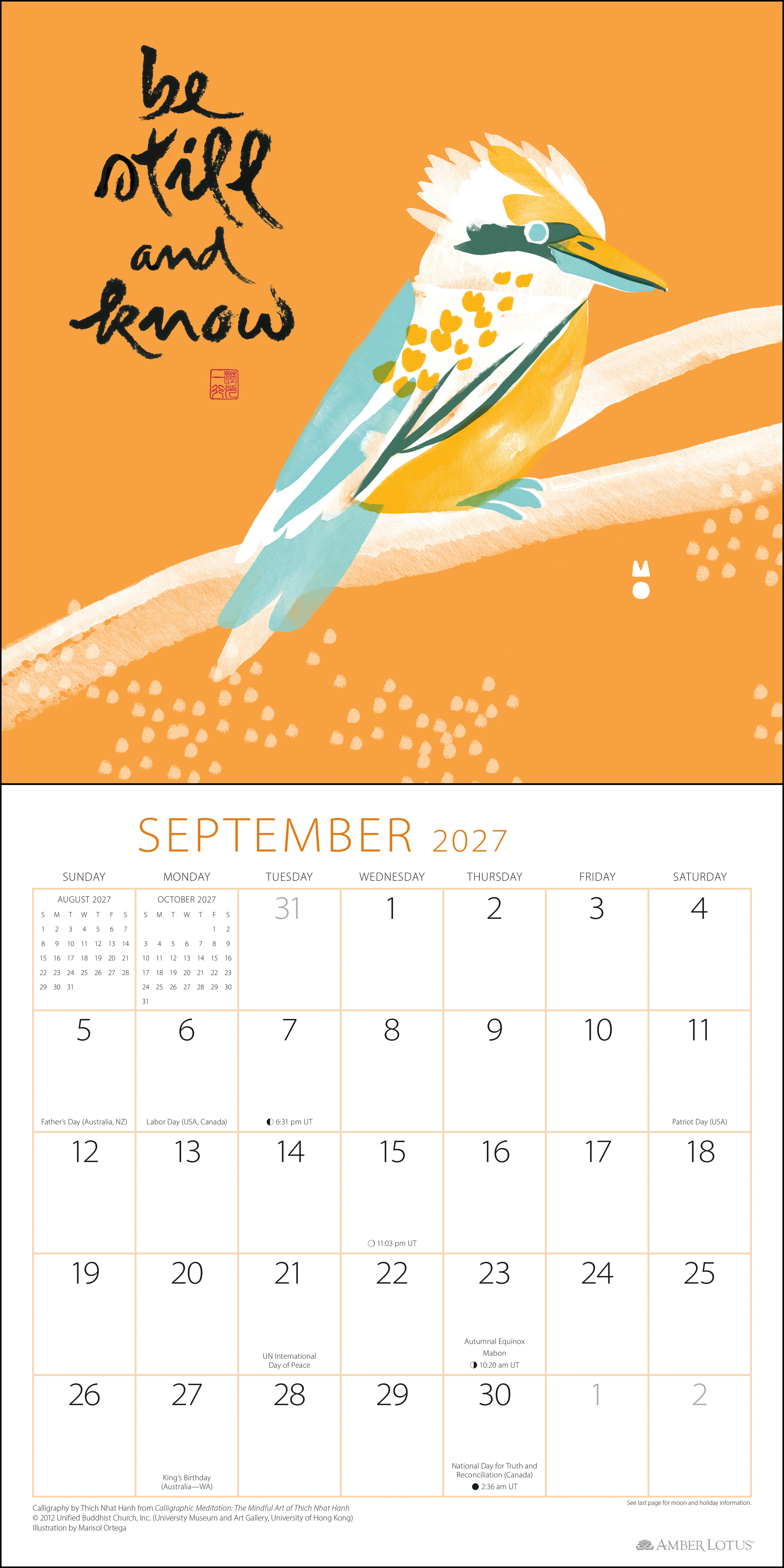 Thich Nhat Hanh 2027 Wall Calendar