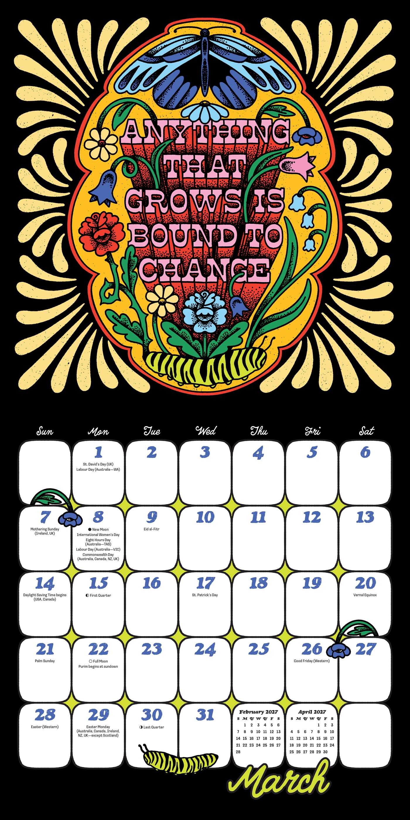 Ren-O-Graphics 2027 Wall Calendar with Stickers