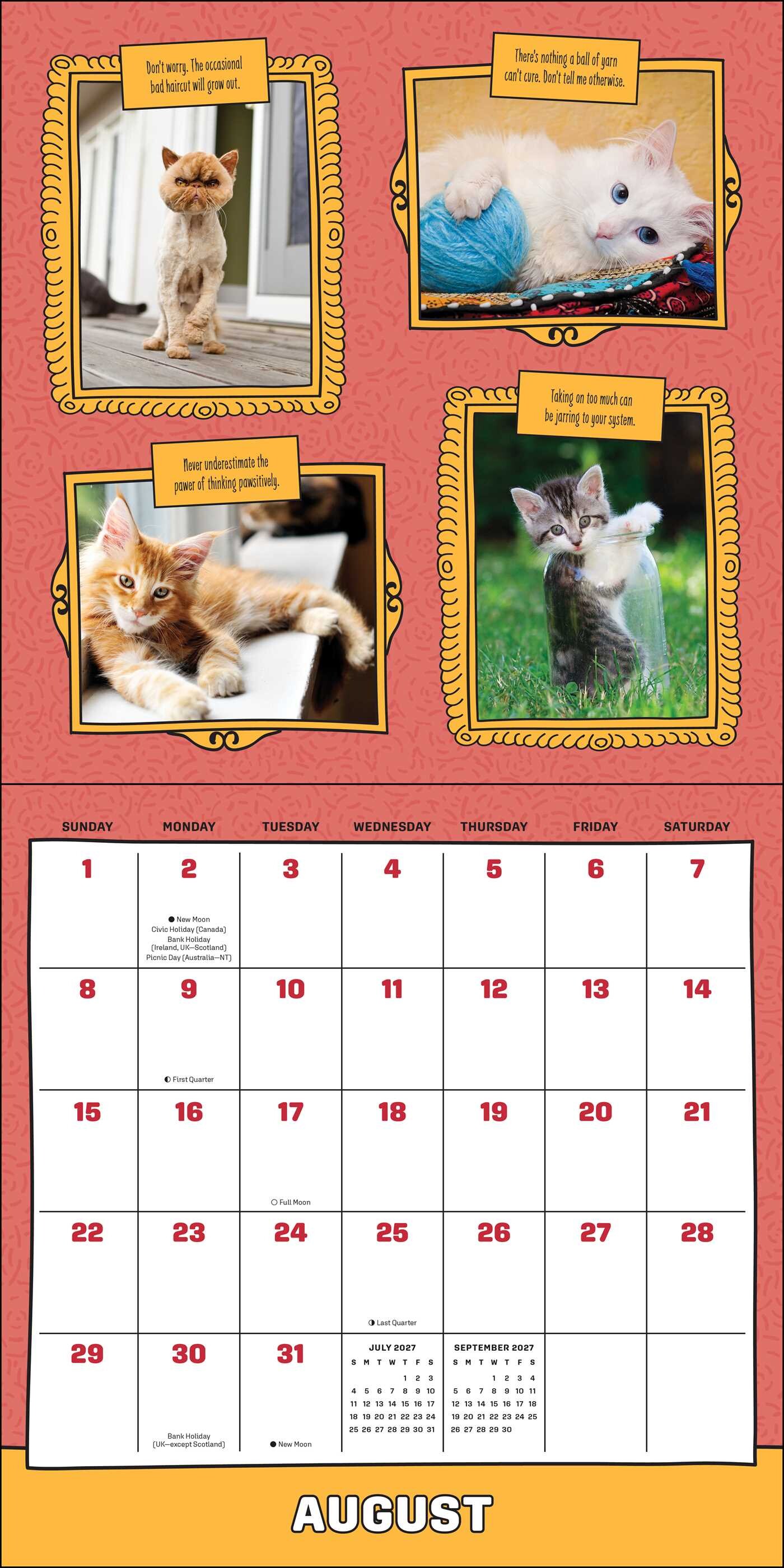 Cats Are Cheaper Than Therapy 2027 Wall Calendar