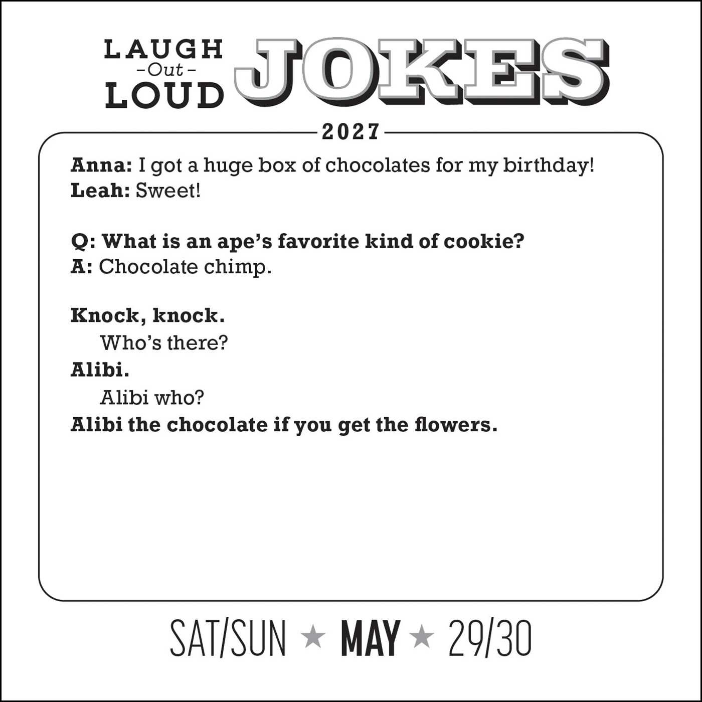 Laugh-Out-Loud Jokes 2027 Day-to-Day Calendar
