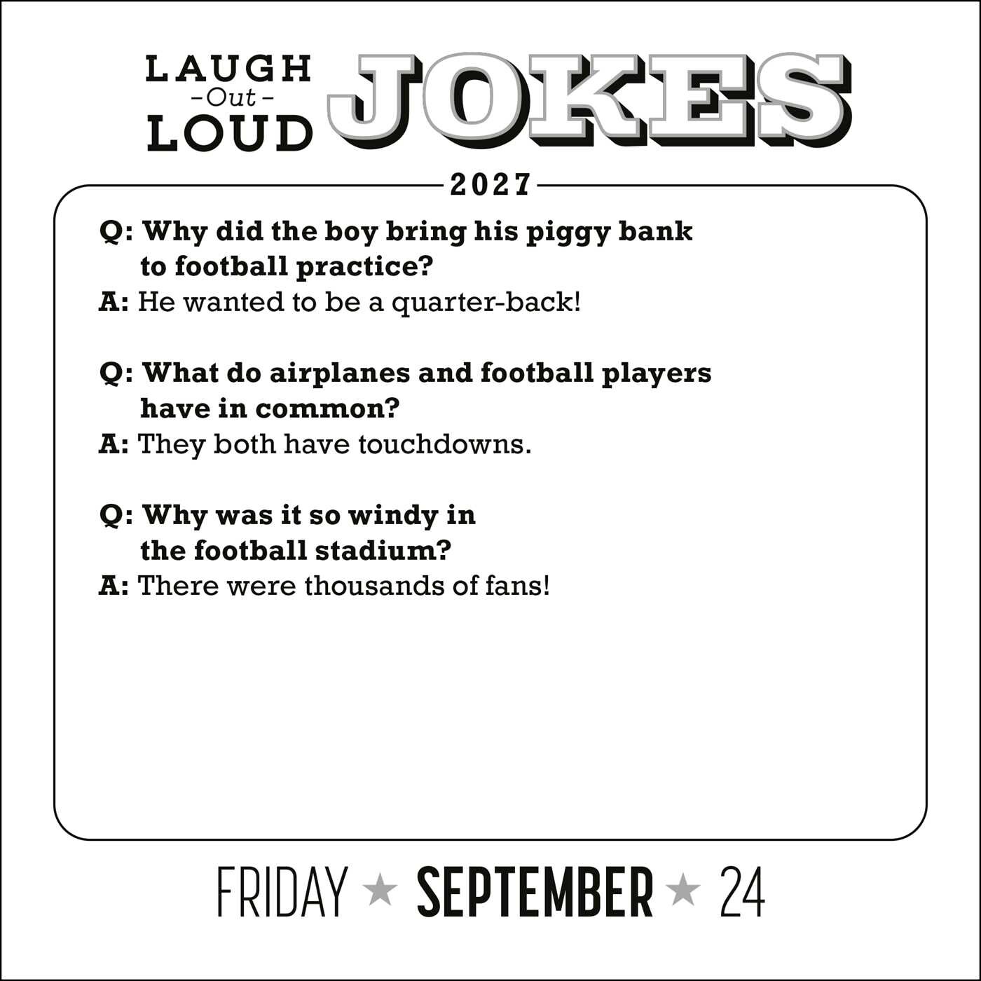Laugh-Out-Loud Jokes 2027 Day-to-Day Calendar
