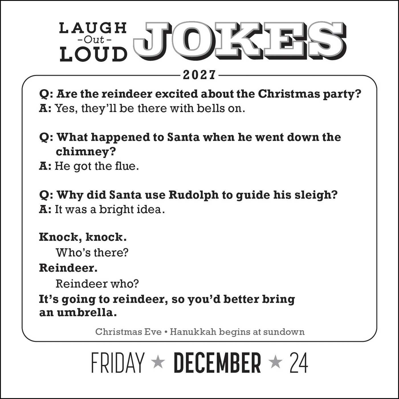 Laugh-Out-Loud Jokes 2027 Day-to-Day Calendar