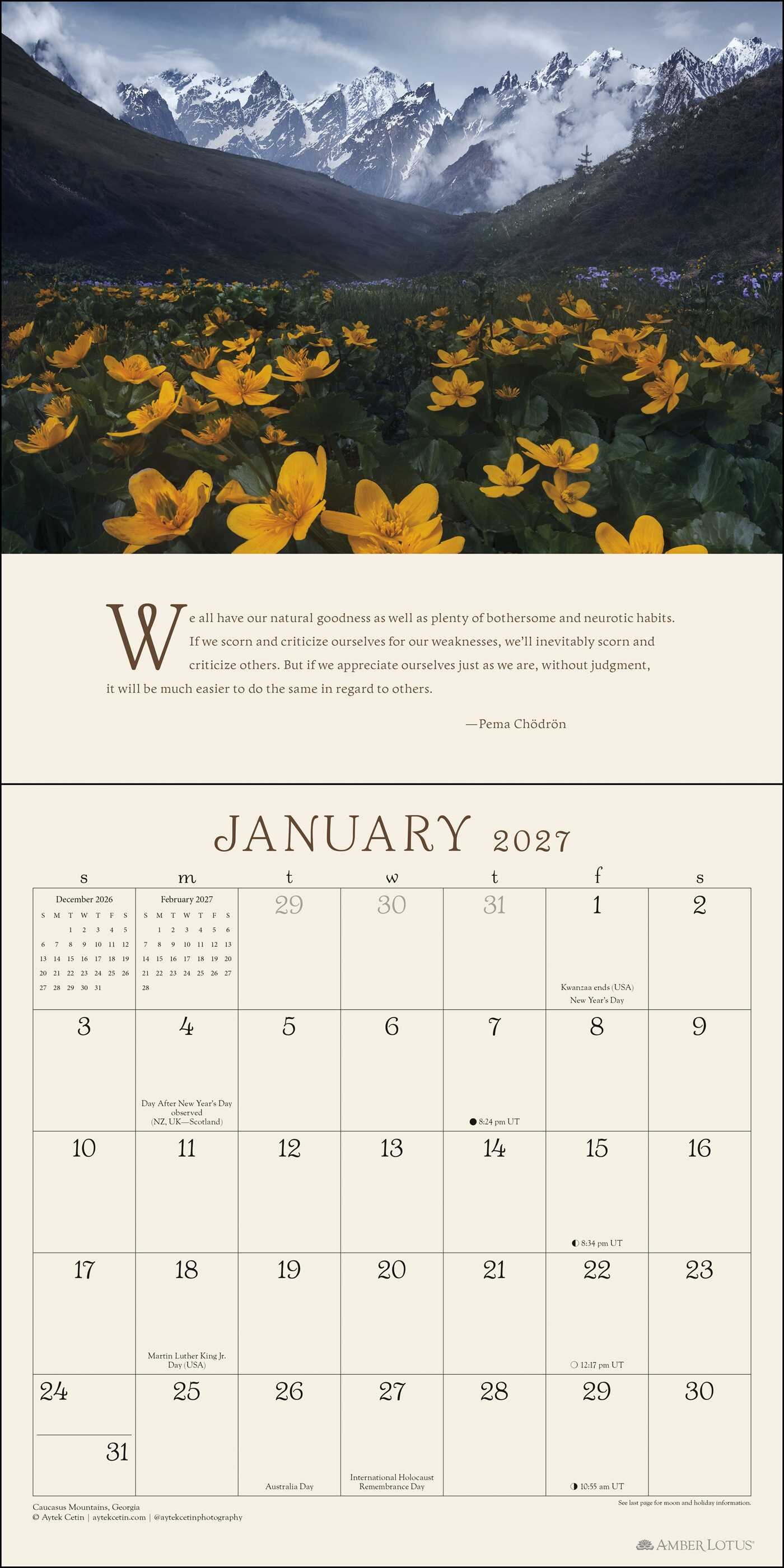 Pema ChÃ¶drÃ¶n 2027 Wall Calendar