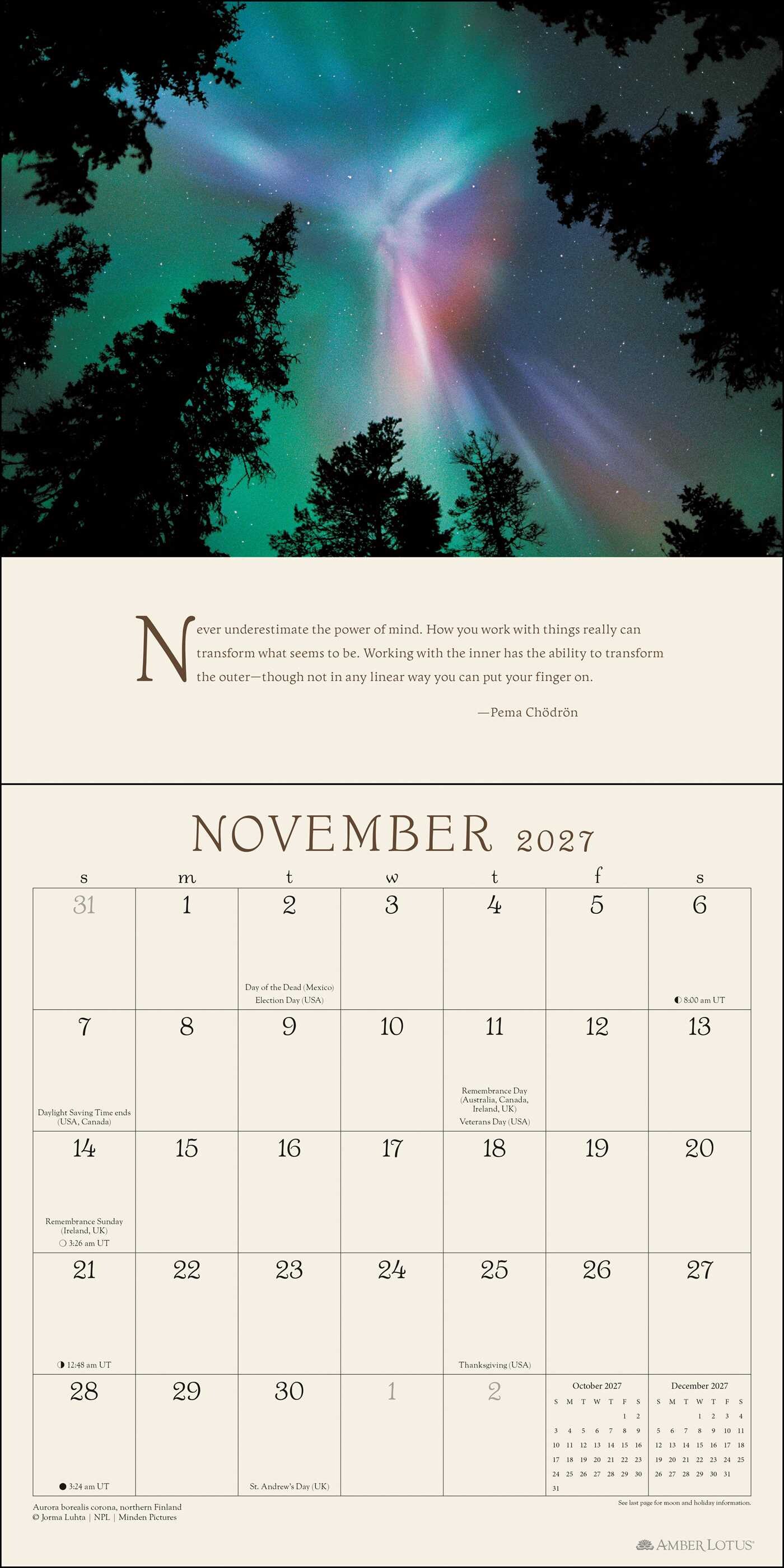 Pema ChÃ¶drÃ¶n 2027 Wall Calendar