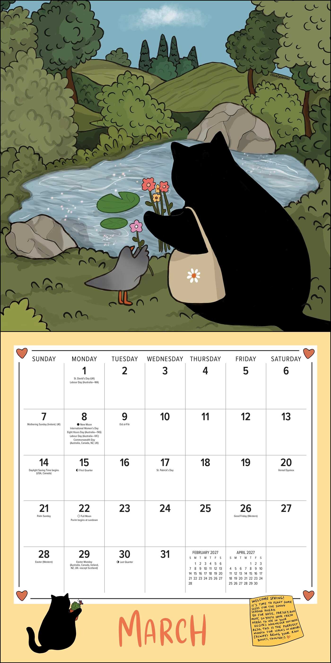Stanis the Cat 2027 Wall Calendar