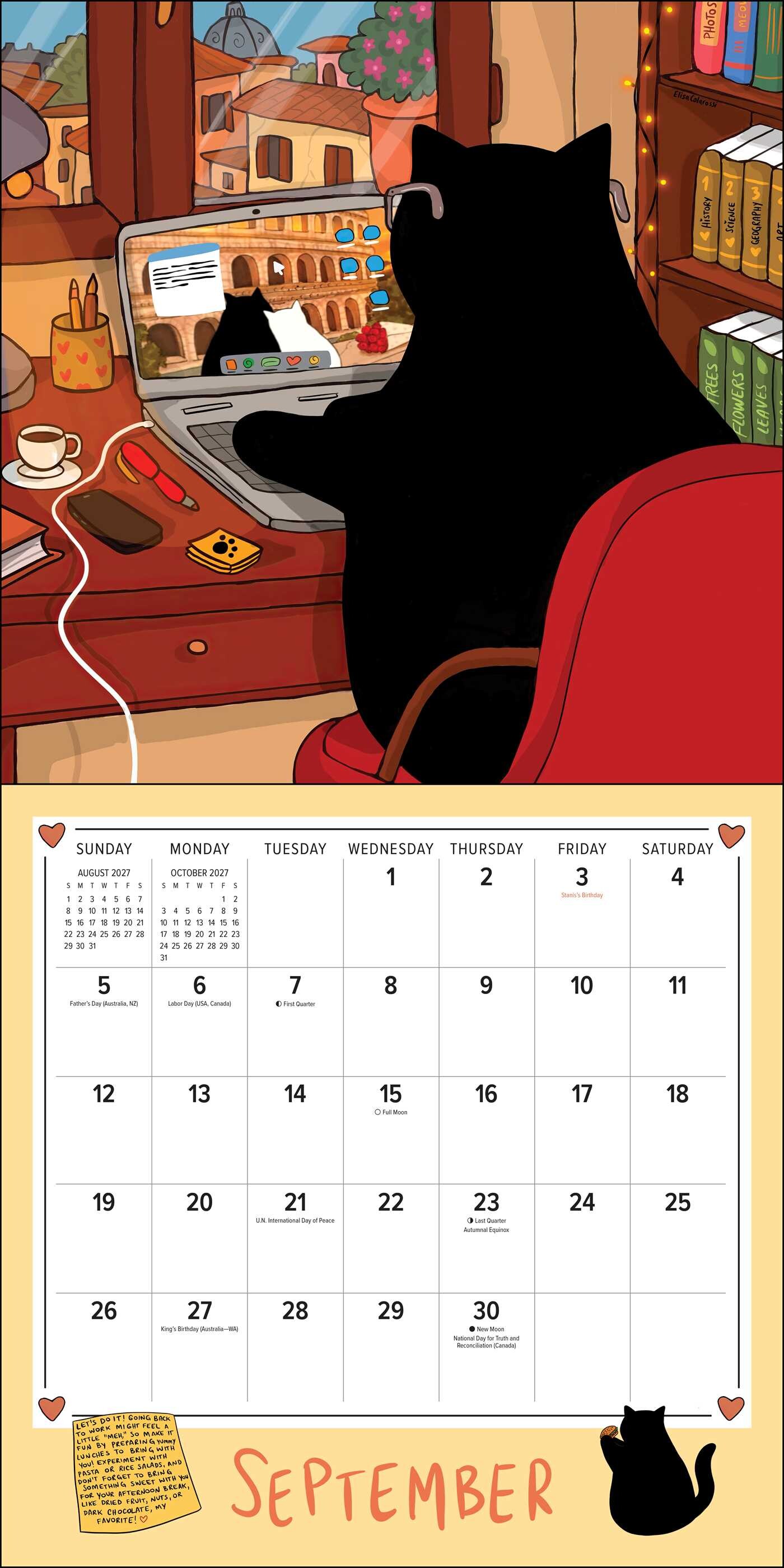Stanis the Cat 2027 Wall Calendar