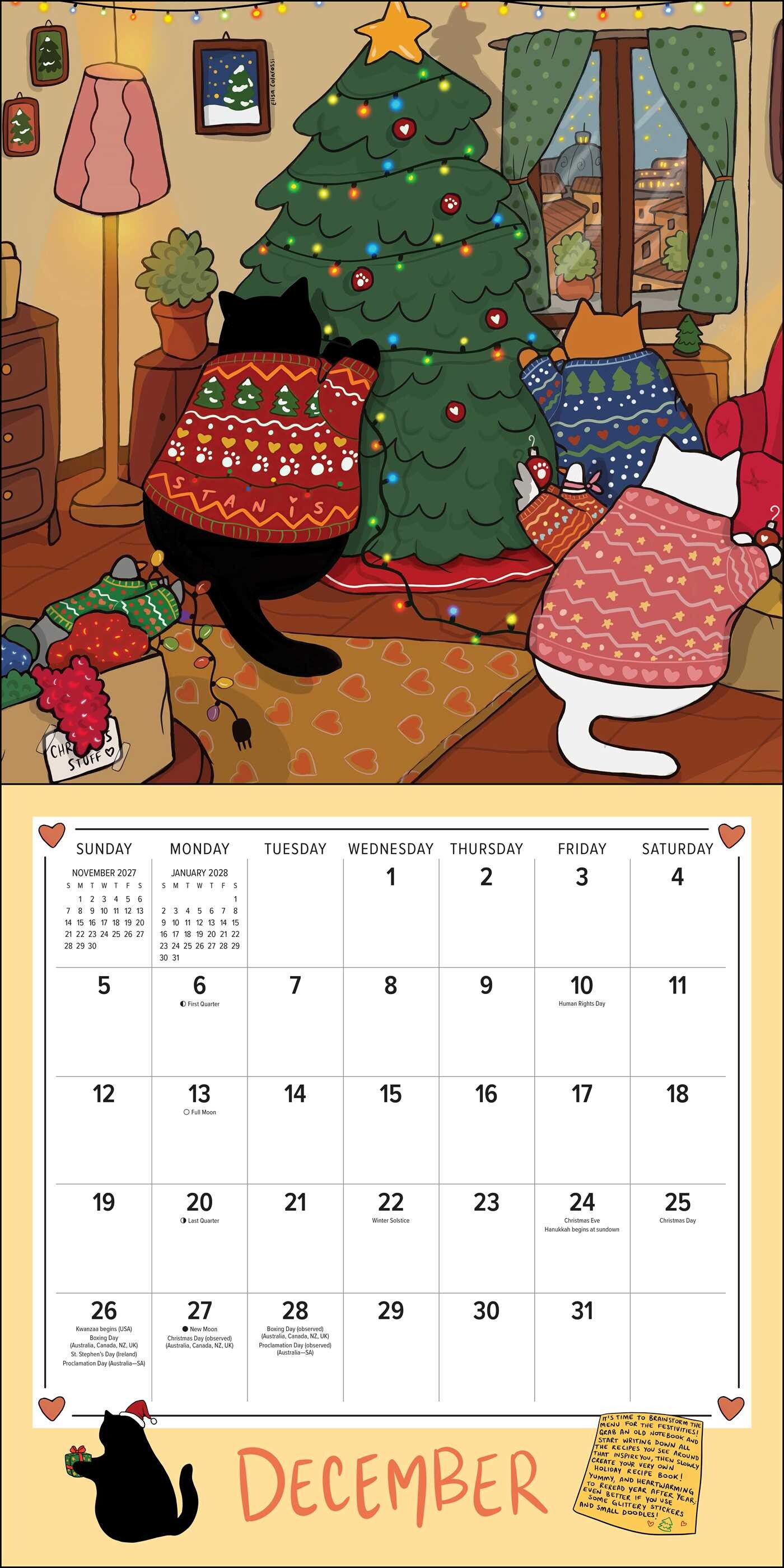 Stanis the Cat 2027 Wall Calendar