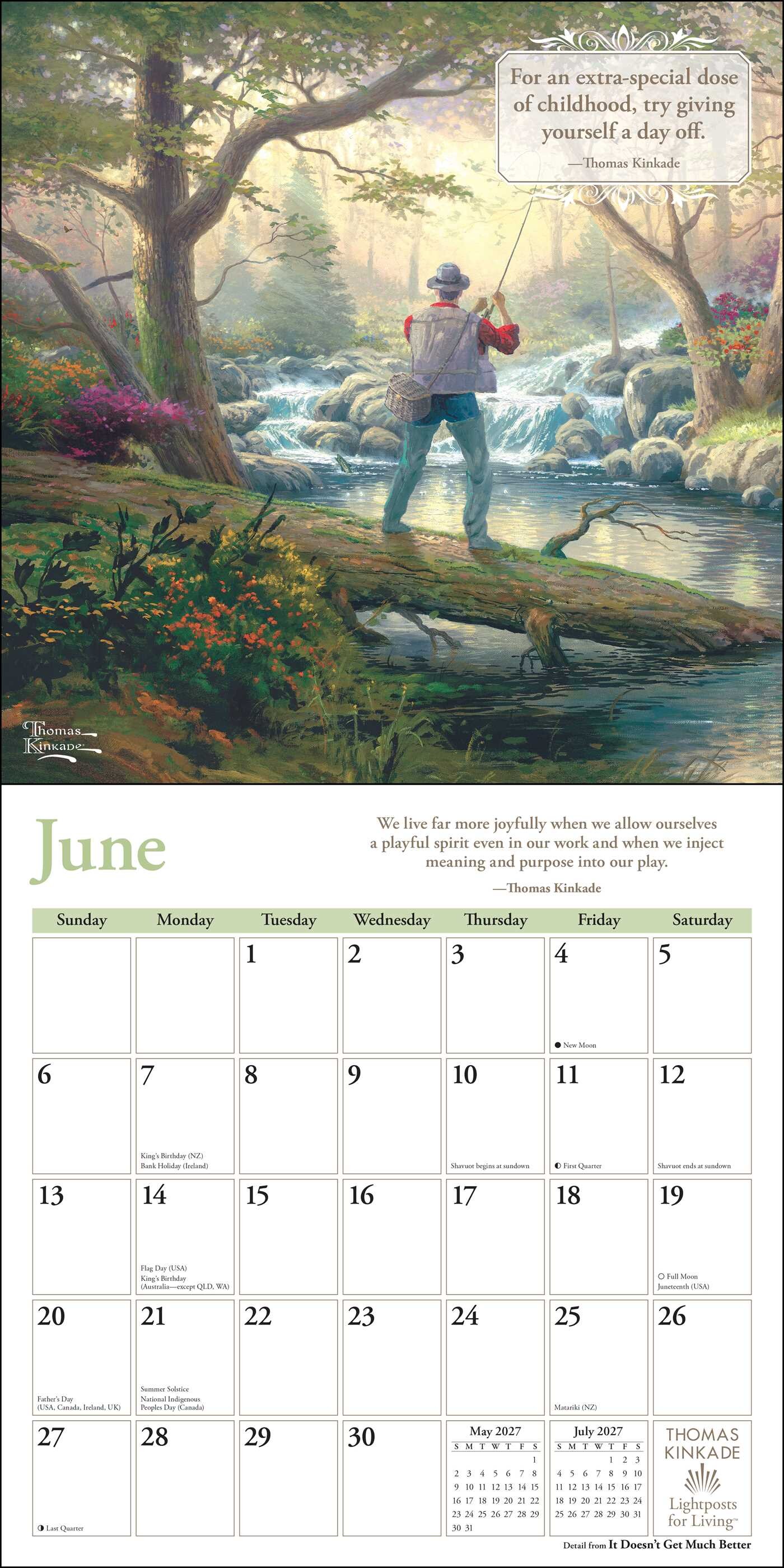 Thomas Kinkade Lightposts for Living 2027 Wall Calendar