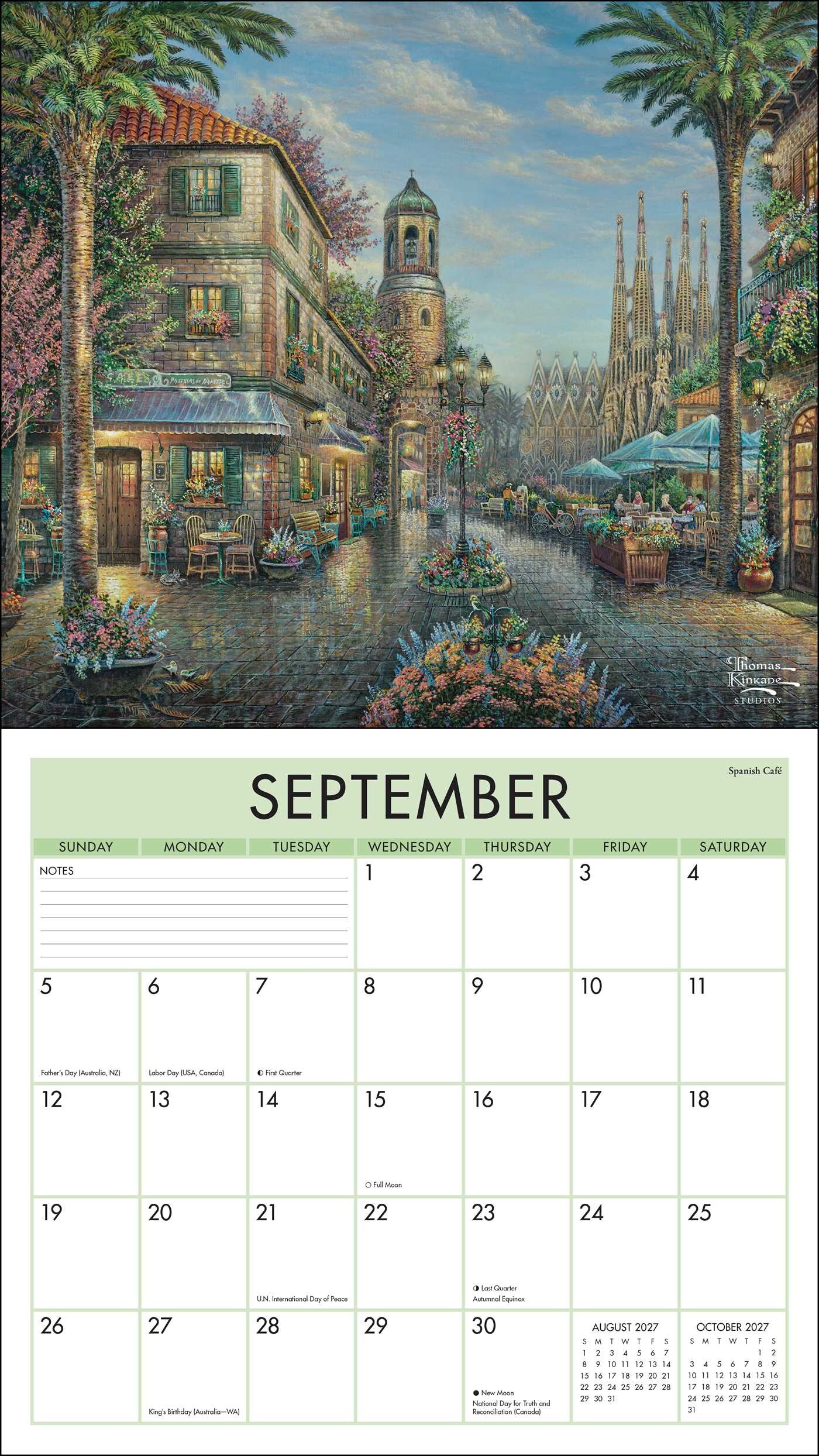 Thomas Kinkade Studios® 2027 Deluxe Wall Calendar