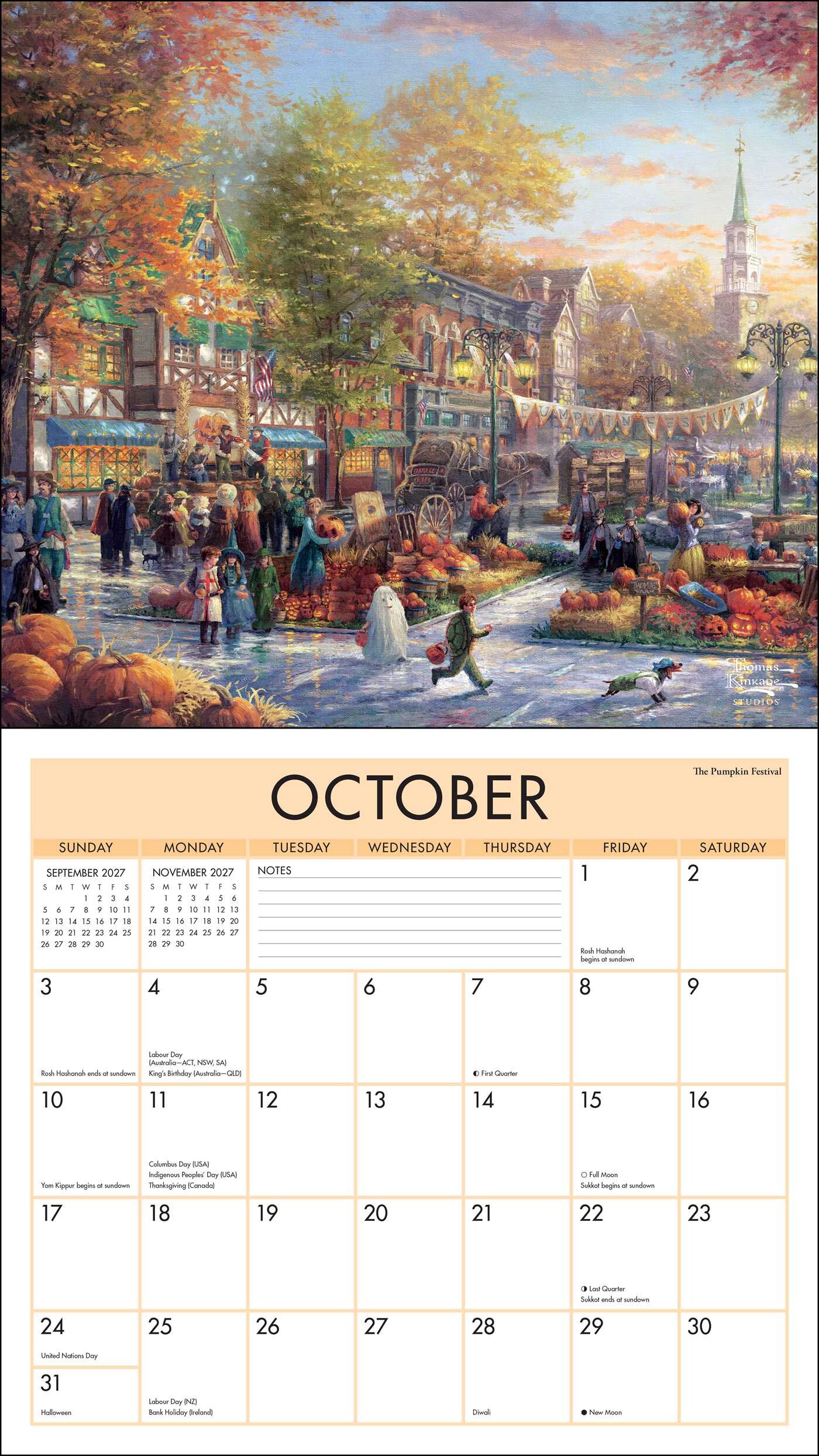 Thomas Kinkade Studios® 2027 Deluxe Wall Calendar