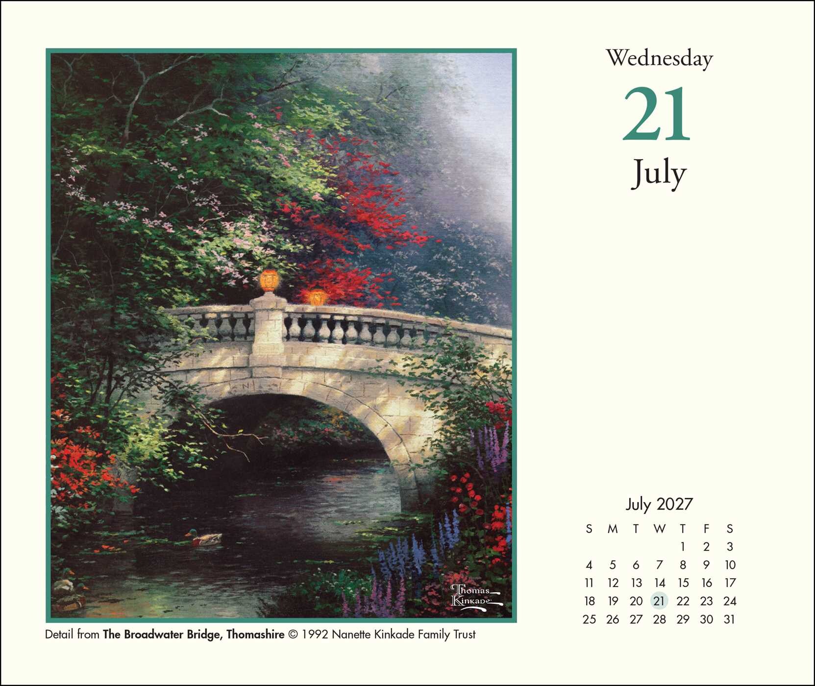 Thomas Kinkade Studios® 2027 Day-to-Day Calendar