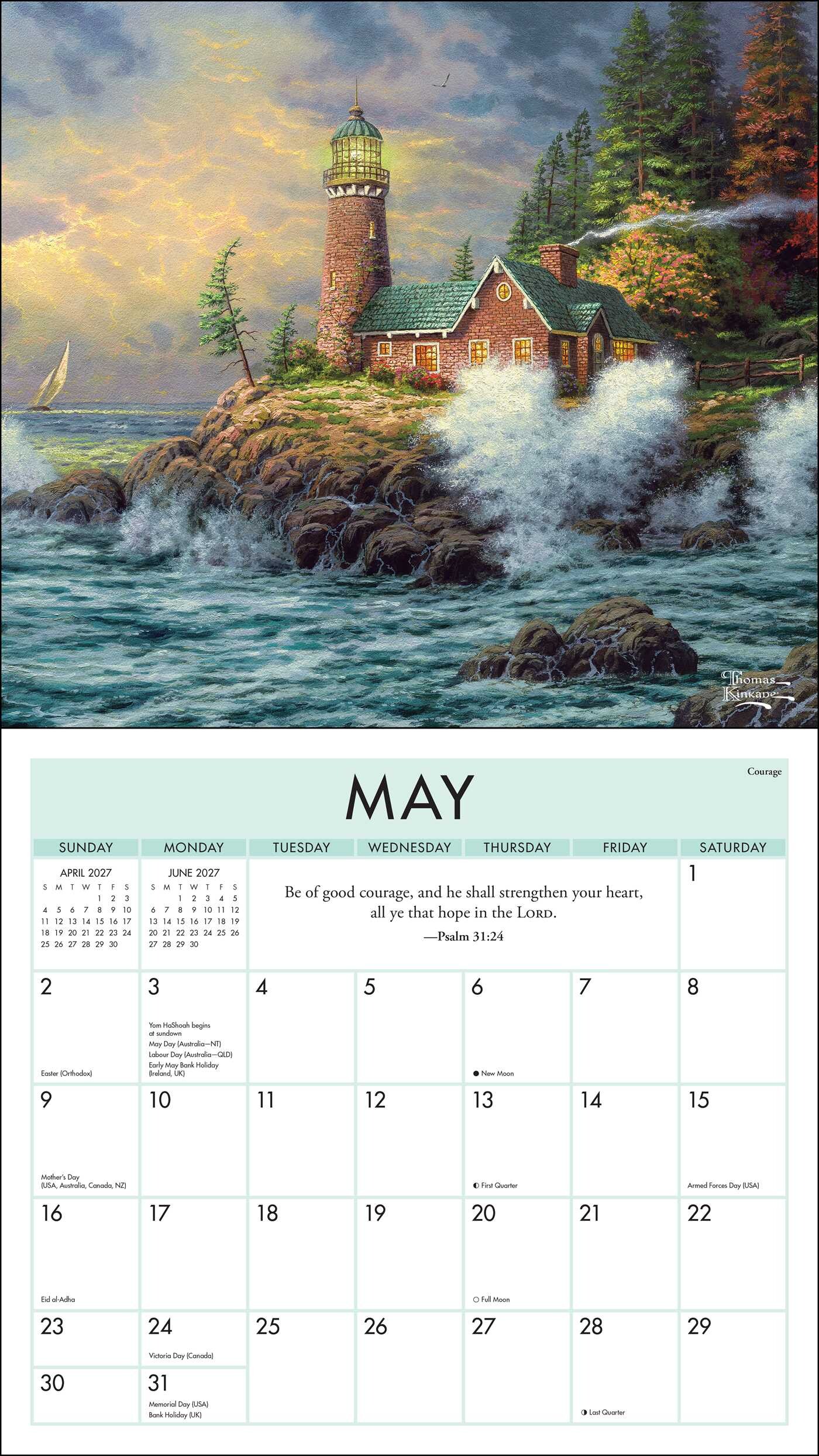 Thomas Kinkade Studios® 2027 Deluxe Wall Calendar with Scripture