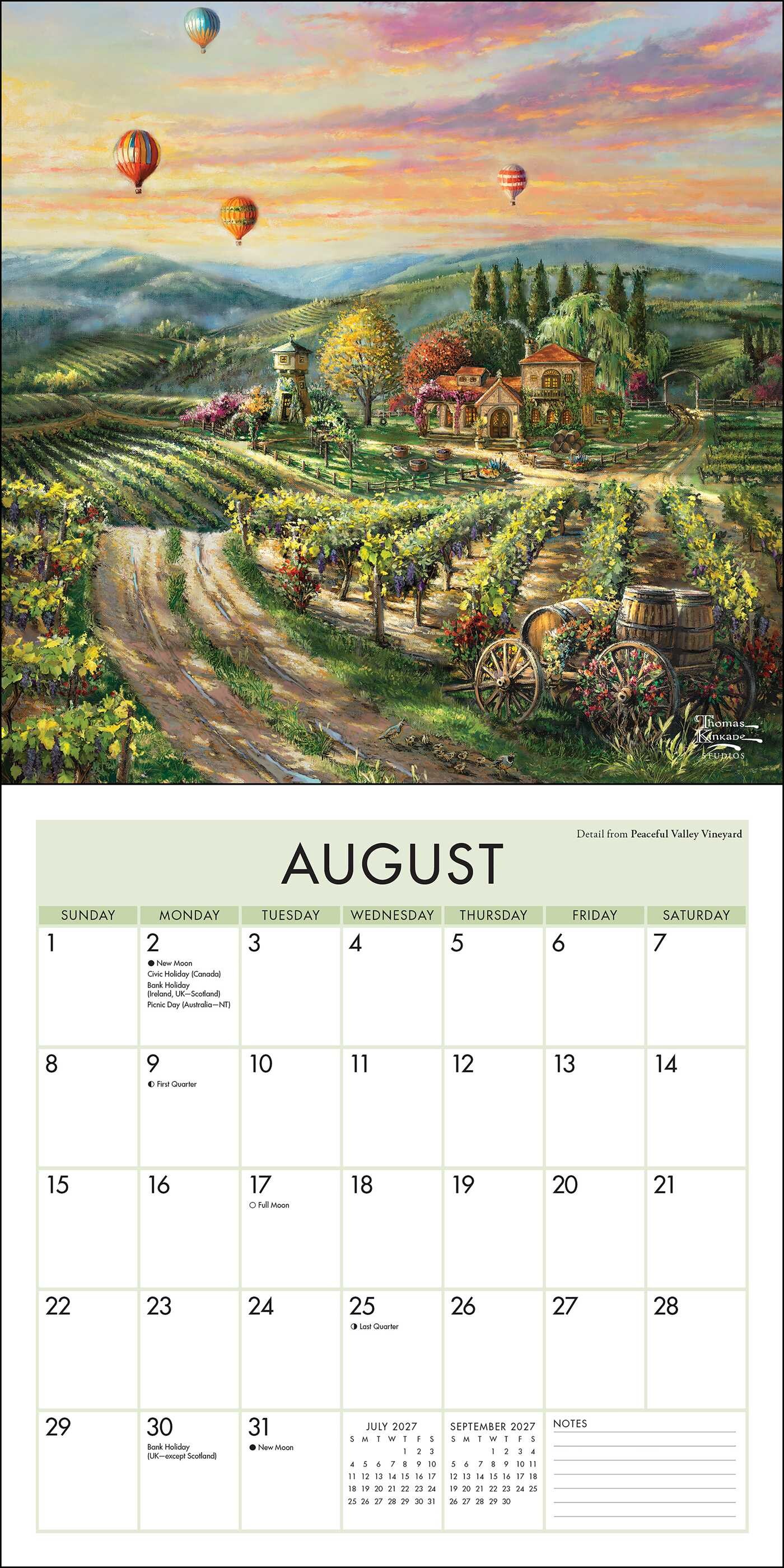 Thomas Kinkade Studios® 2027 Mini Wall Calendar