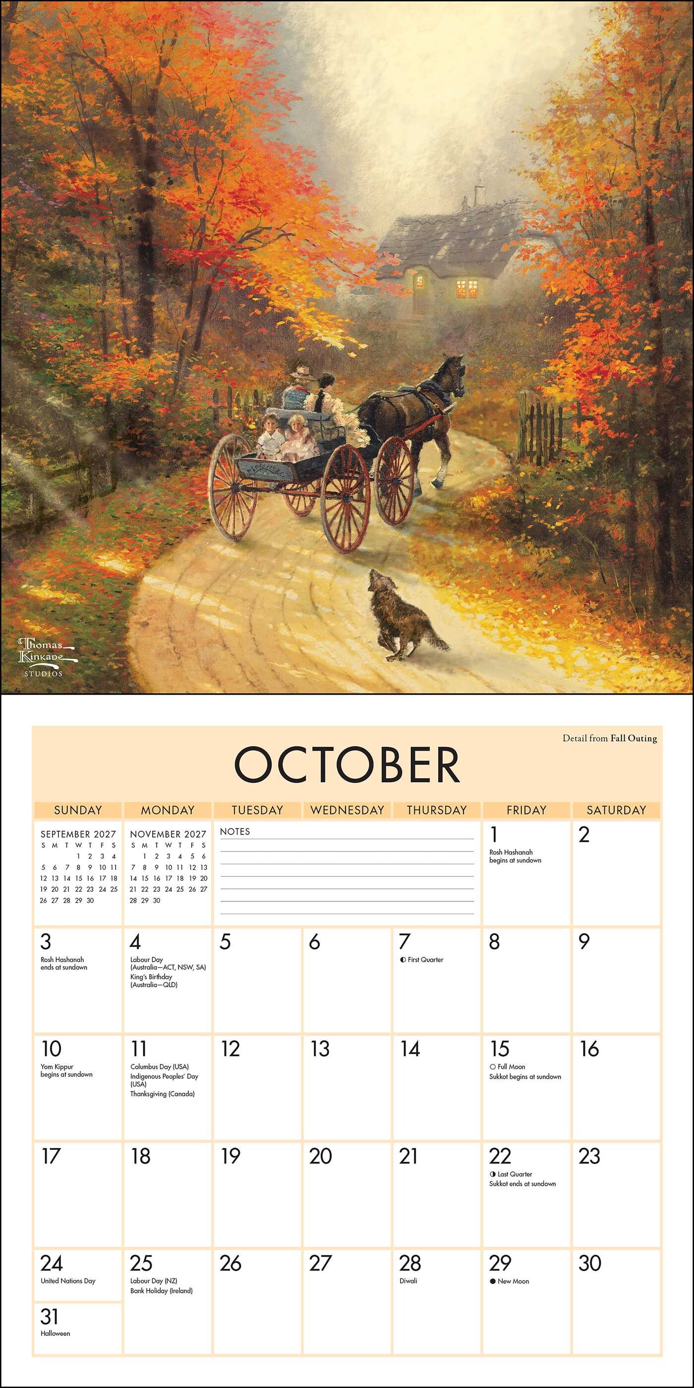 Thomas Kinkade Studios® 2027 Mini Wall Calendar