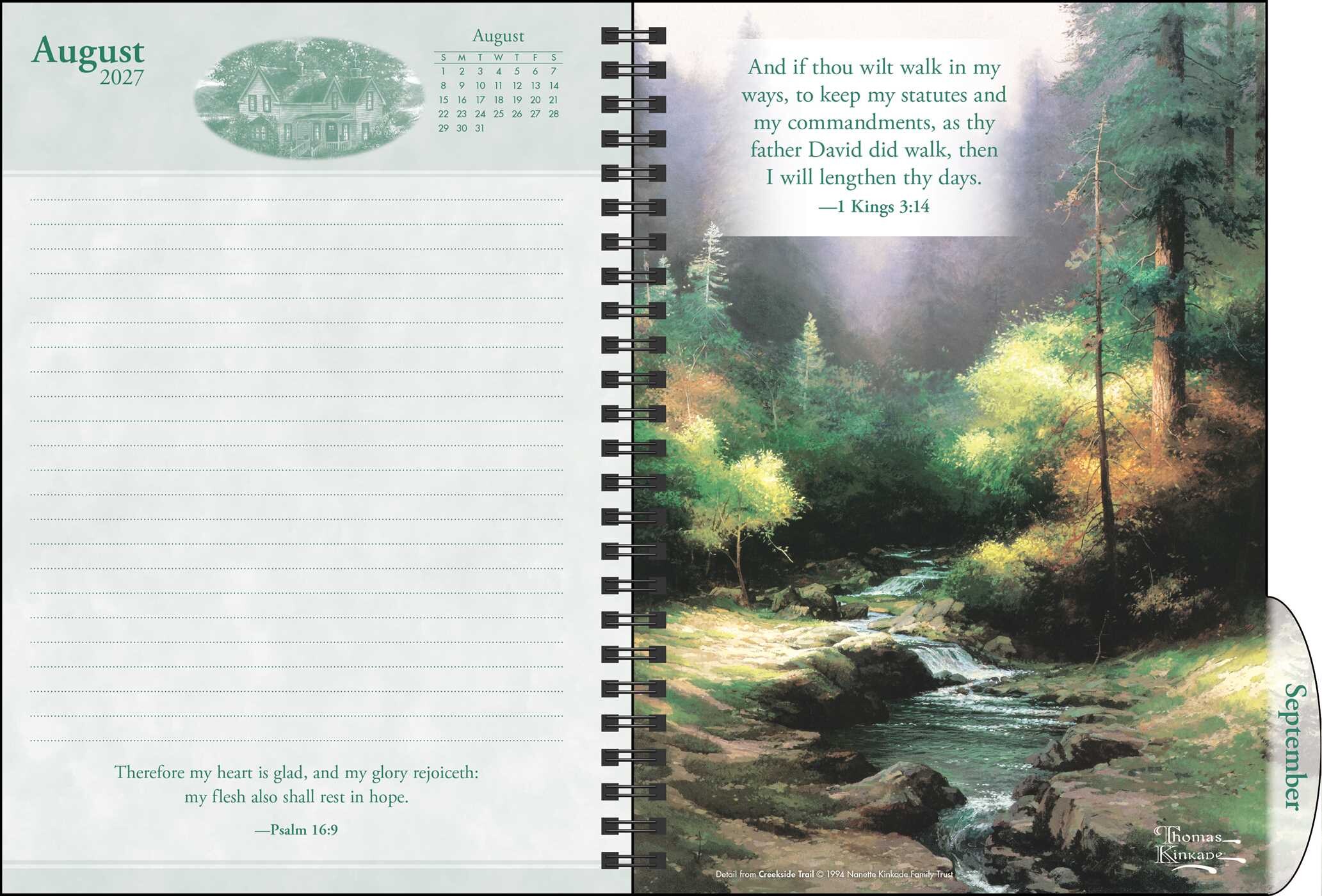 Thomas Kinkade Studios® 2027 Monthly/Weekly Engagement Calendar with Scripture
