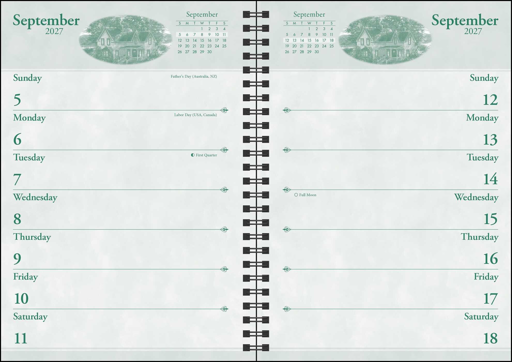 Thomas Kinkade Studios® 2027 Monthly/Weekly Engagement Calendar with Scripture