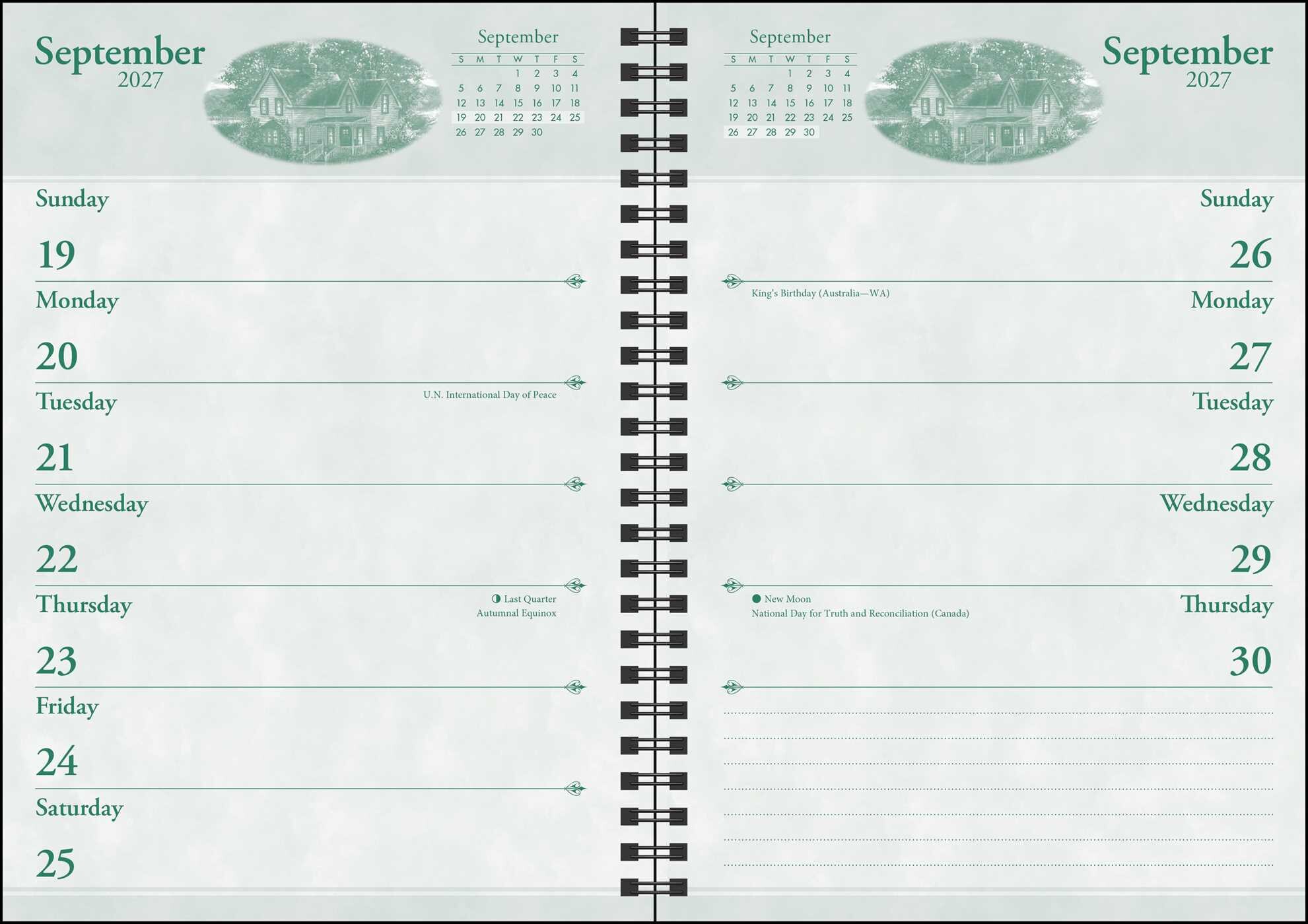 Thomas Kinkade Studios® 2027 Monthly/Weekly Engagement Calendar with Scripture
