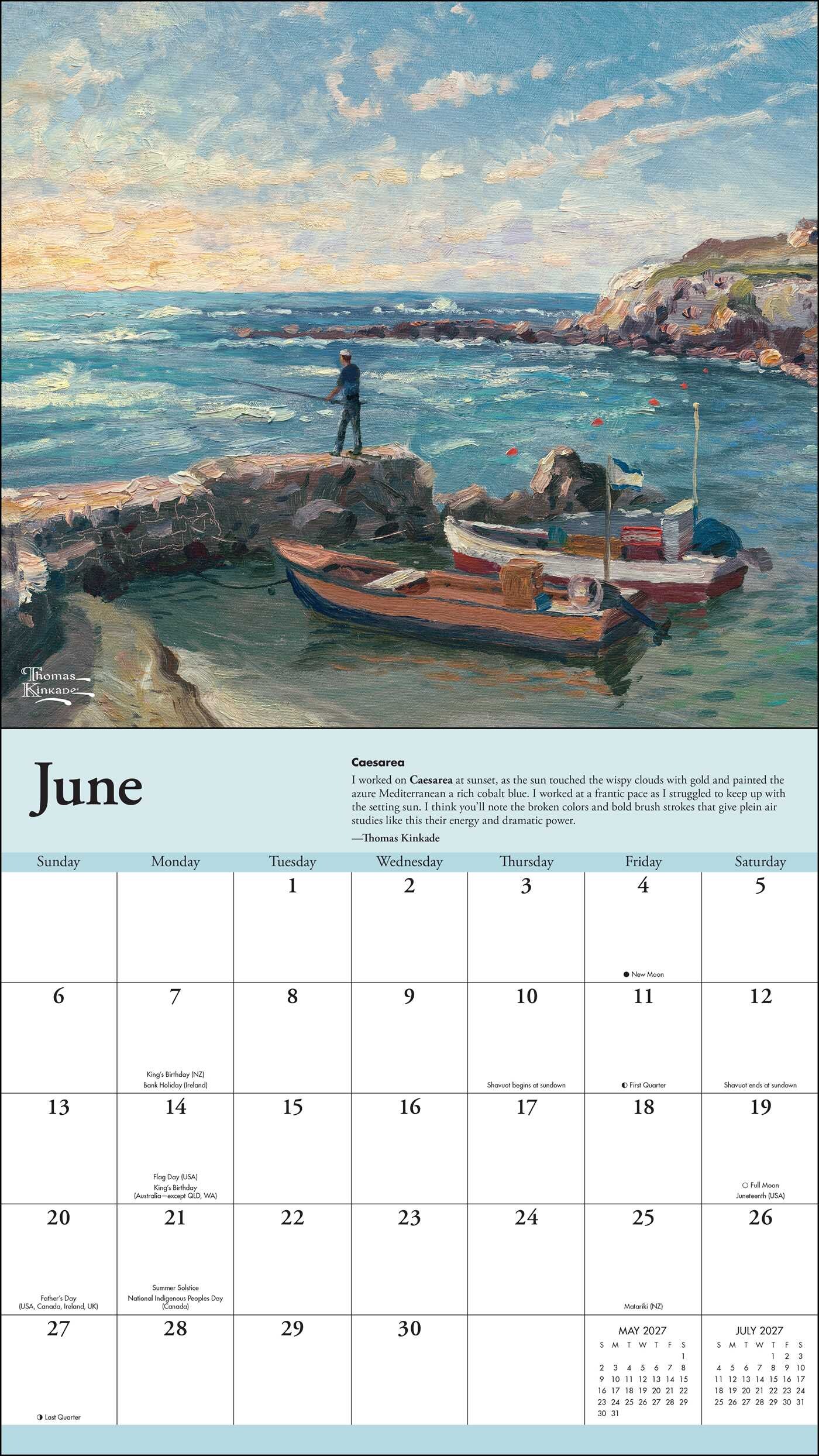 Thomas Kinkade Travels 2027 Deluxe Wall Calendar