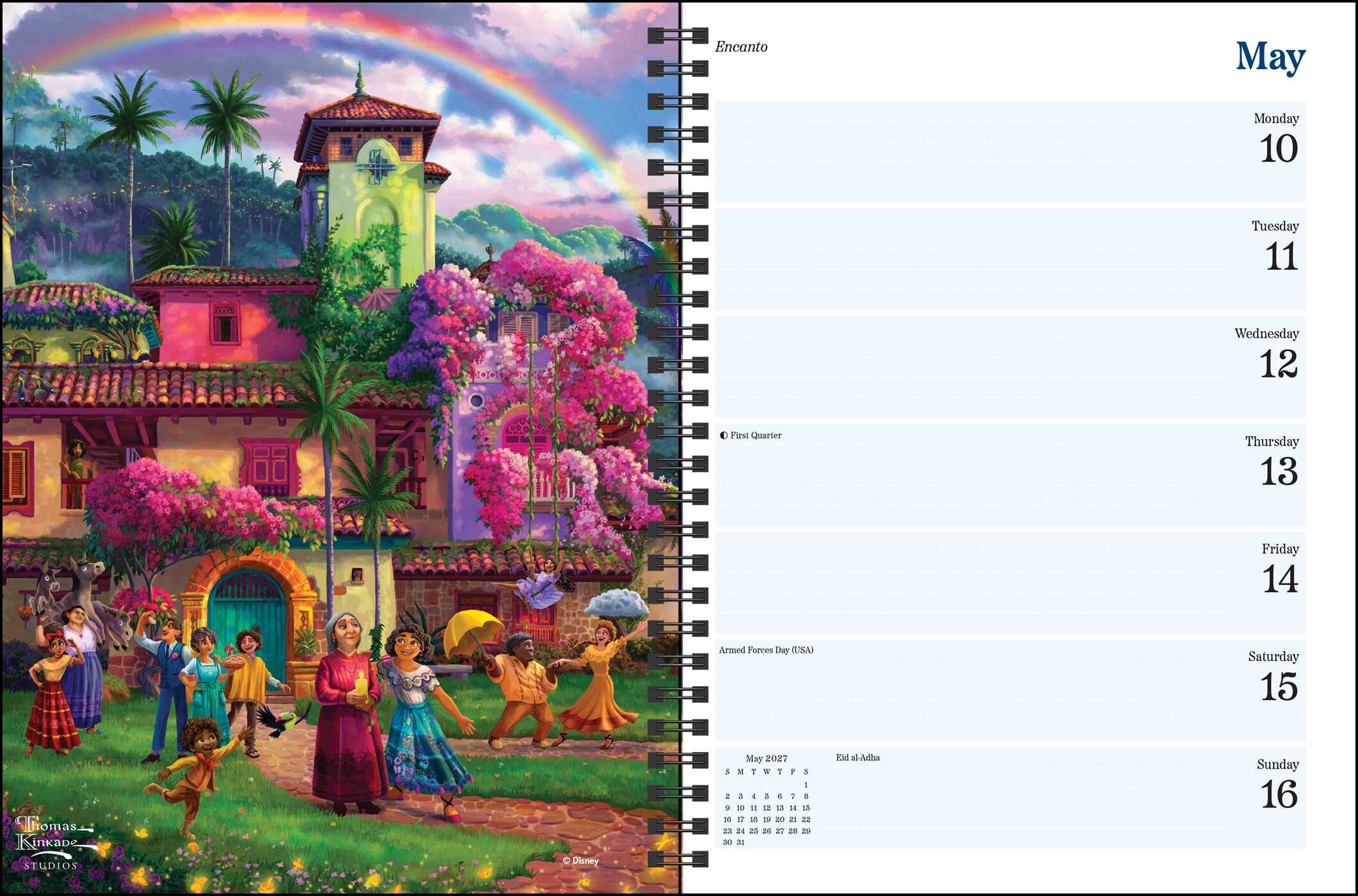 Disney Dreams by Thomas Kinkade Studios 2027 Monthly/Weekly Engagement Calendar