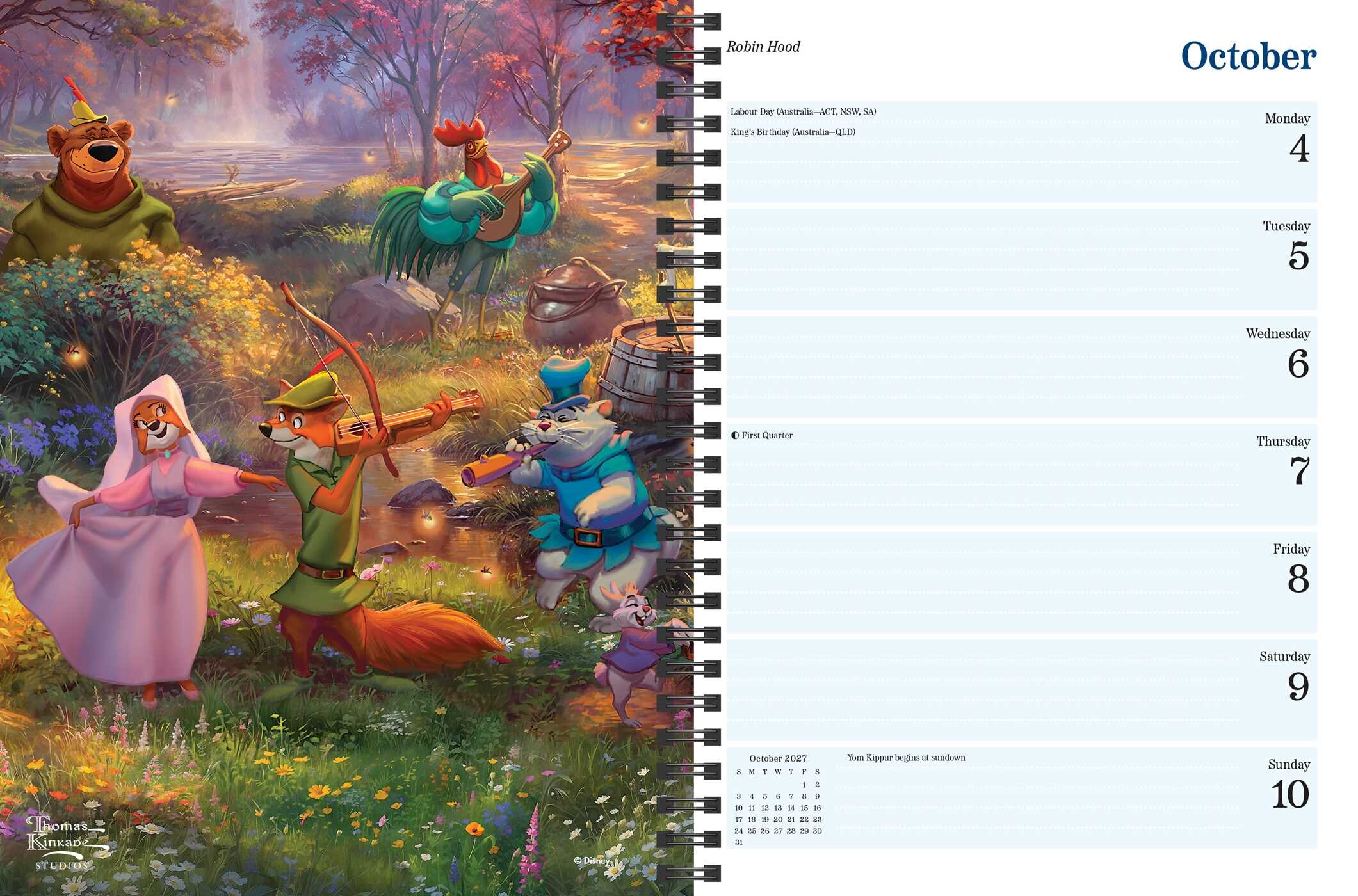 Disney Dreams by Thomas Kinkade Studios 2027 Monthly/Weekly Engagement Calendar