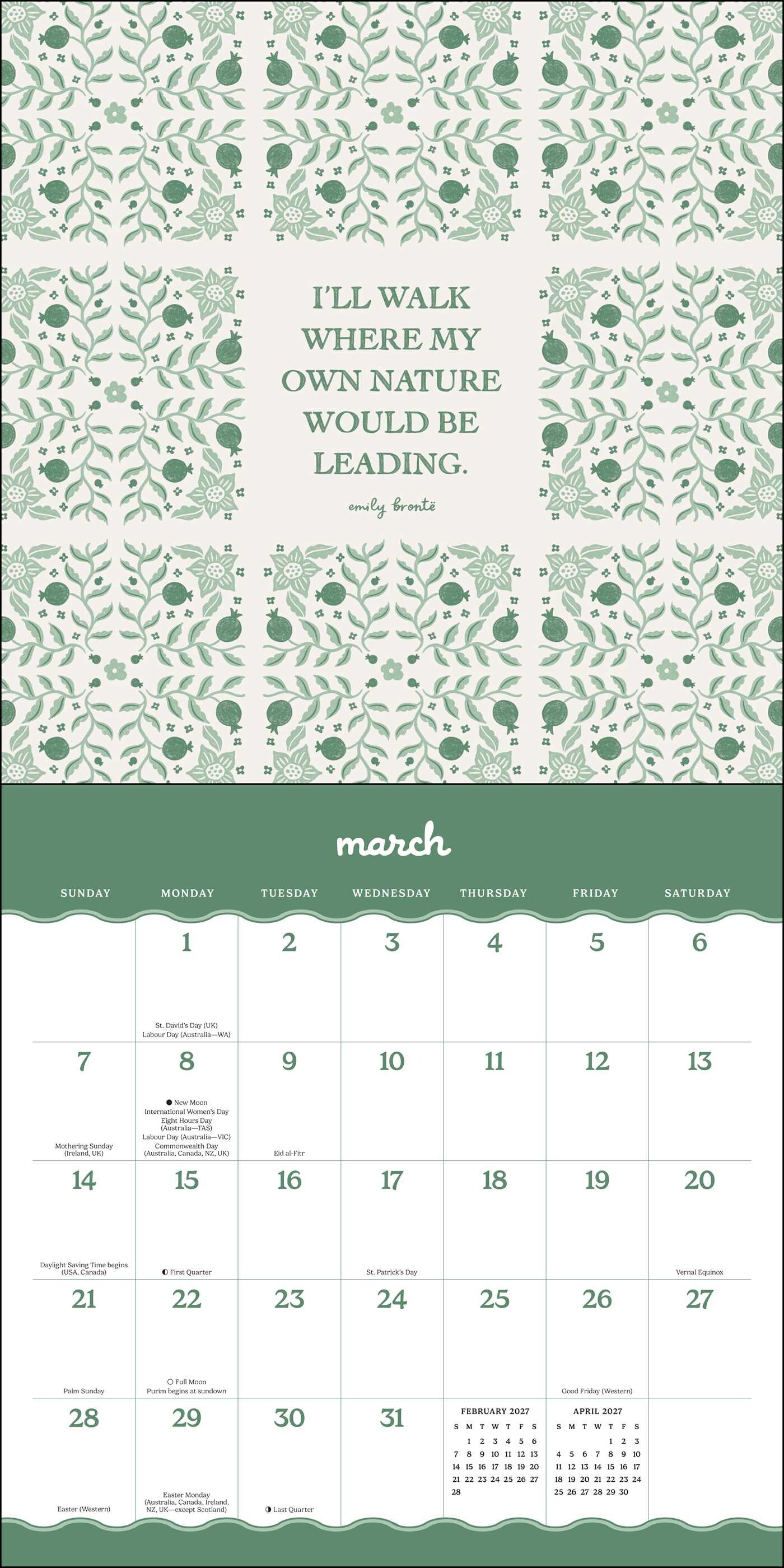 Beau Studio 2027 Wall Calendar