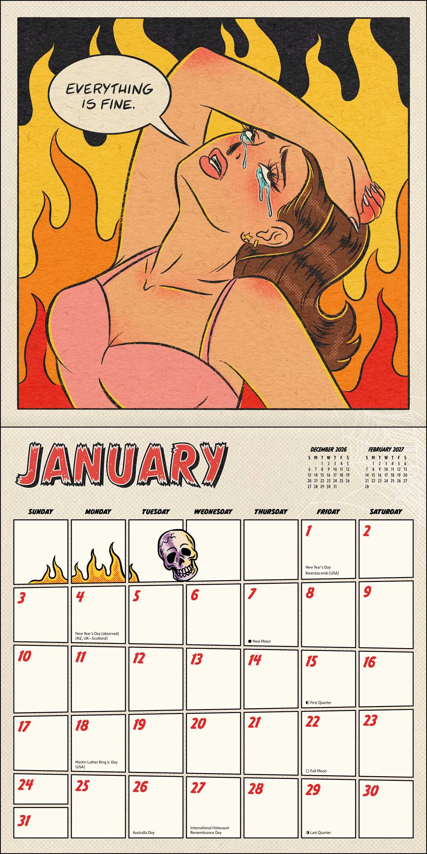 Tragic Girls 2027 Wall Calendar