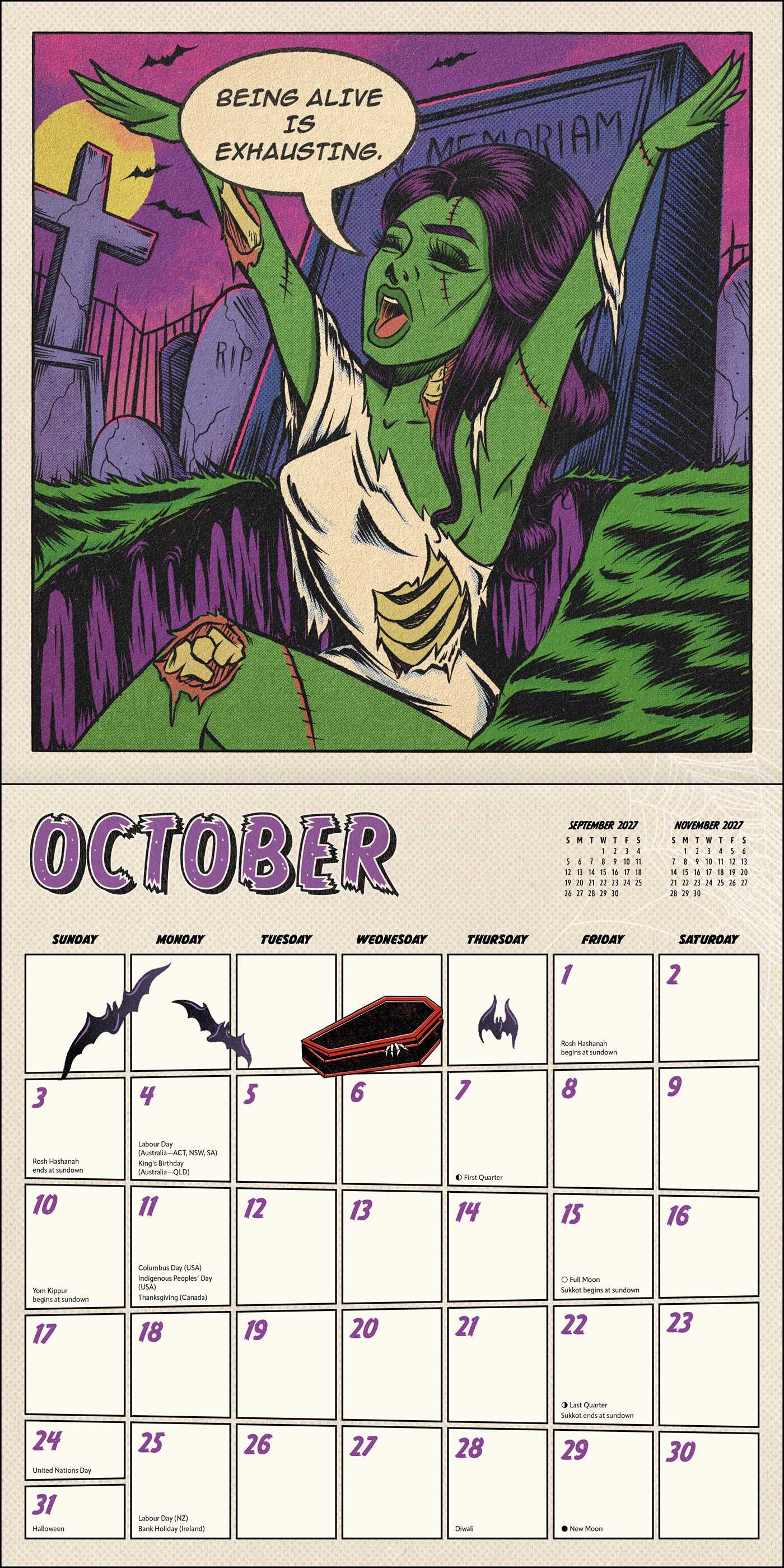 Tragic Girls 2027 Wall Calendar